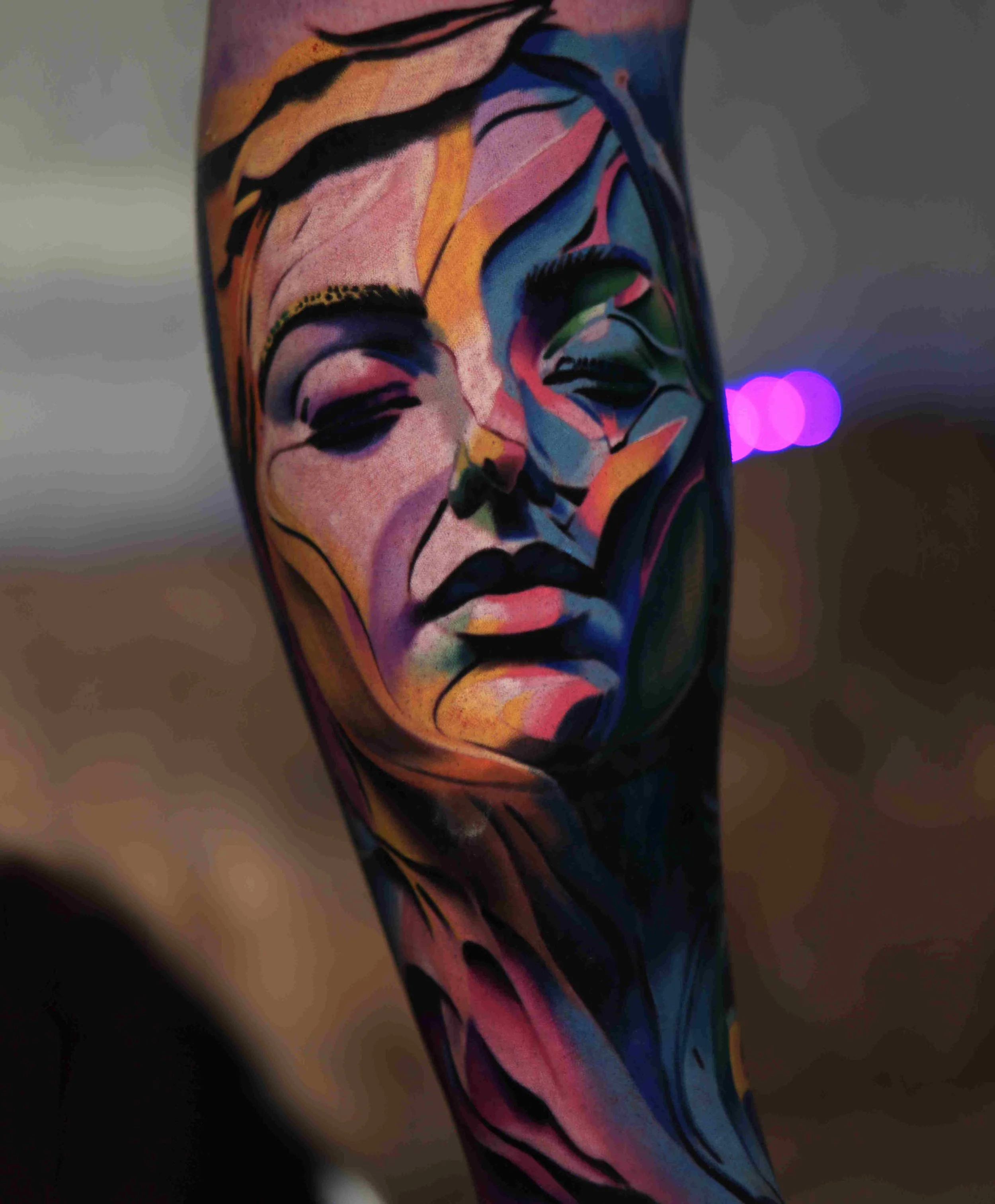 Abstract tattoo face 