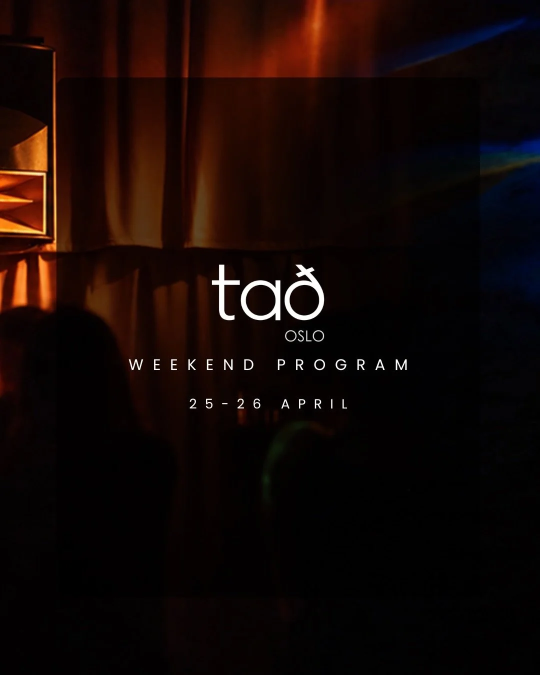 Weekend program at Ta&eth; Oslo
25&ndash;26 April

Saturday:
we start at 17 with Vorspiel
free entry between 17:00 and 20:00

food, friends, grooves, and a slow opening

@adelaide.myhre b2b @catnip_take 

Lammekebab from Storbuan G&aring;rd by
@organ