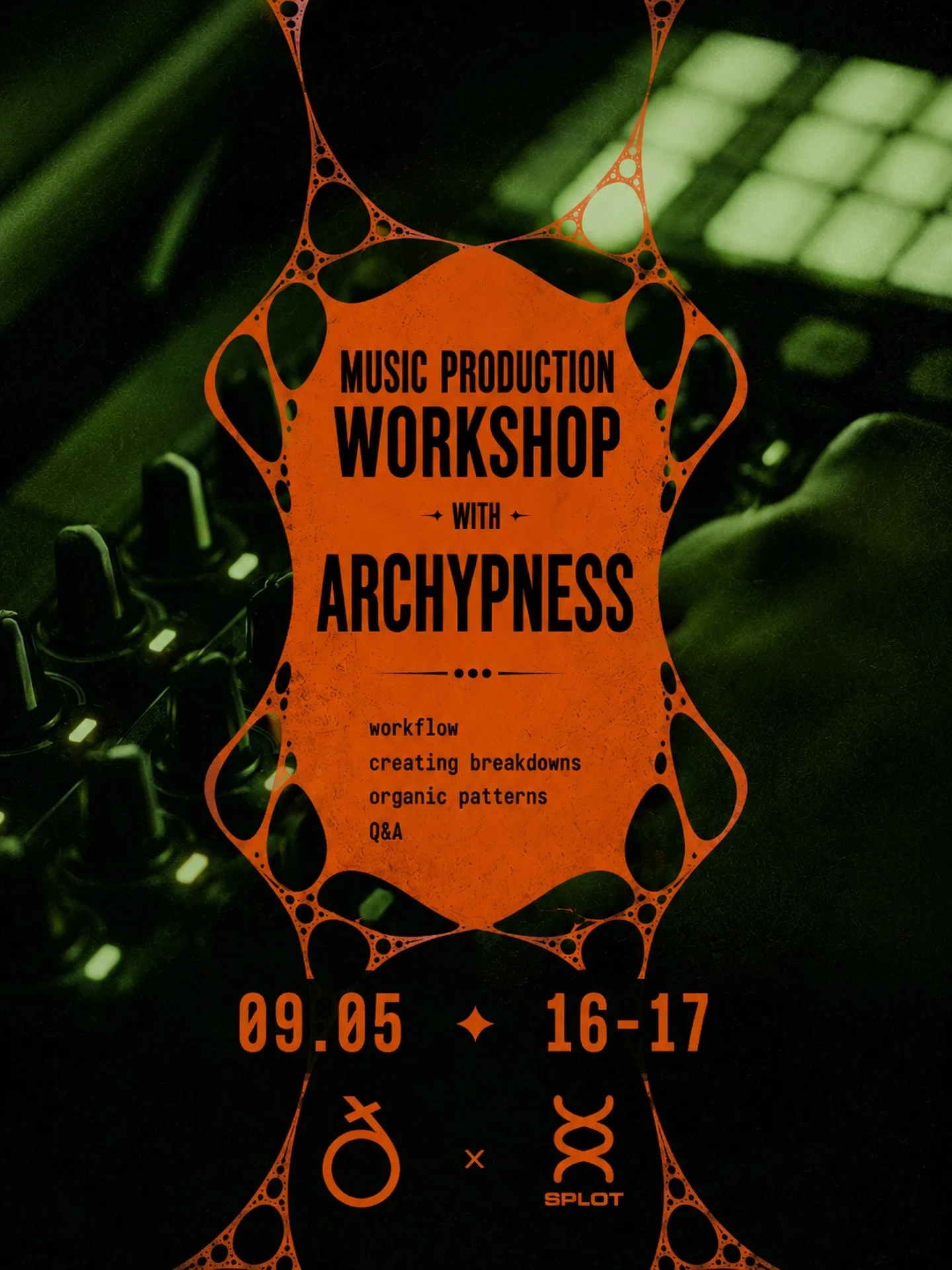 Before we dance this Saturday, we&rsquo;ve prepared a special treat to all the music producers out there.

Our guest @archypness will kick off the day by leading a workshop, where he will share his tips and tricks regarding his workflow, how he build