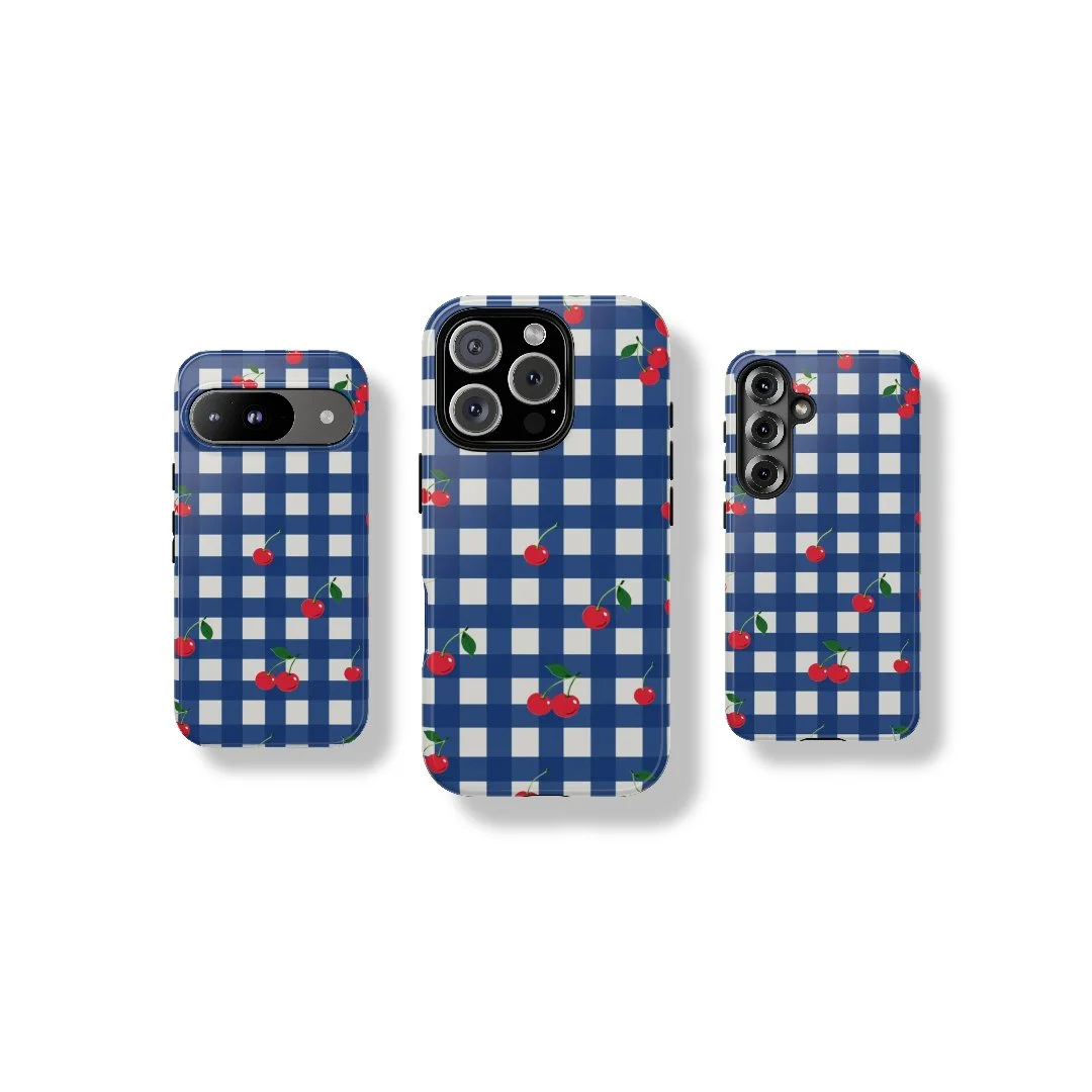 Cherry Gingham | Tough Phone Case