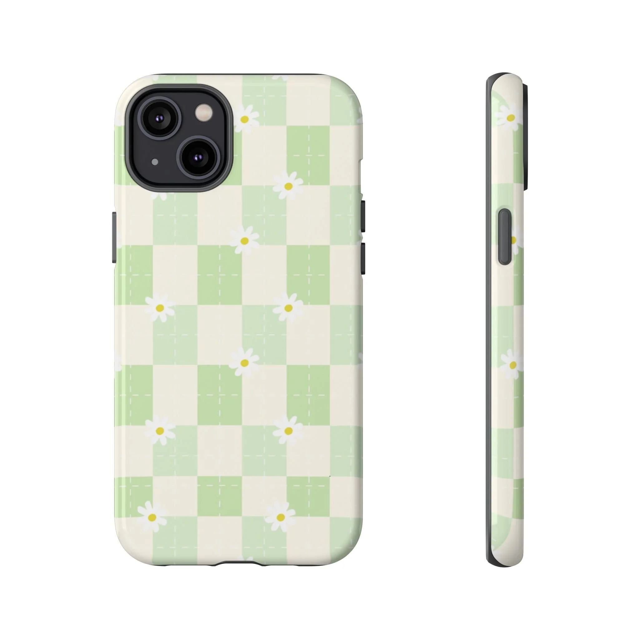Pastel Daisy Checkered Pattern | Tough Phone Case