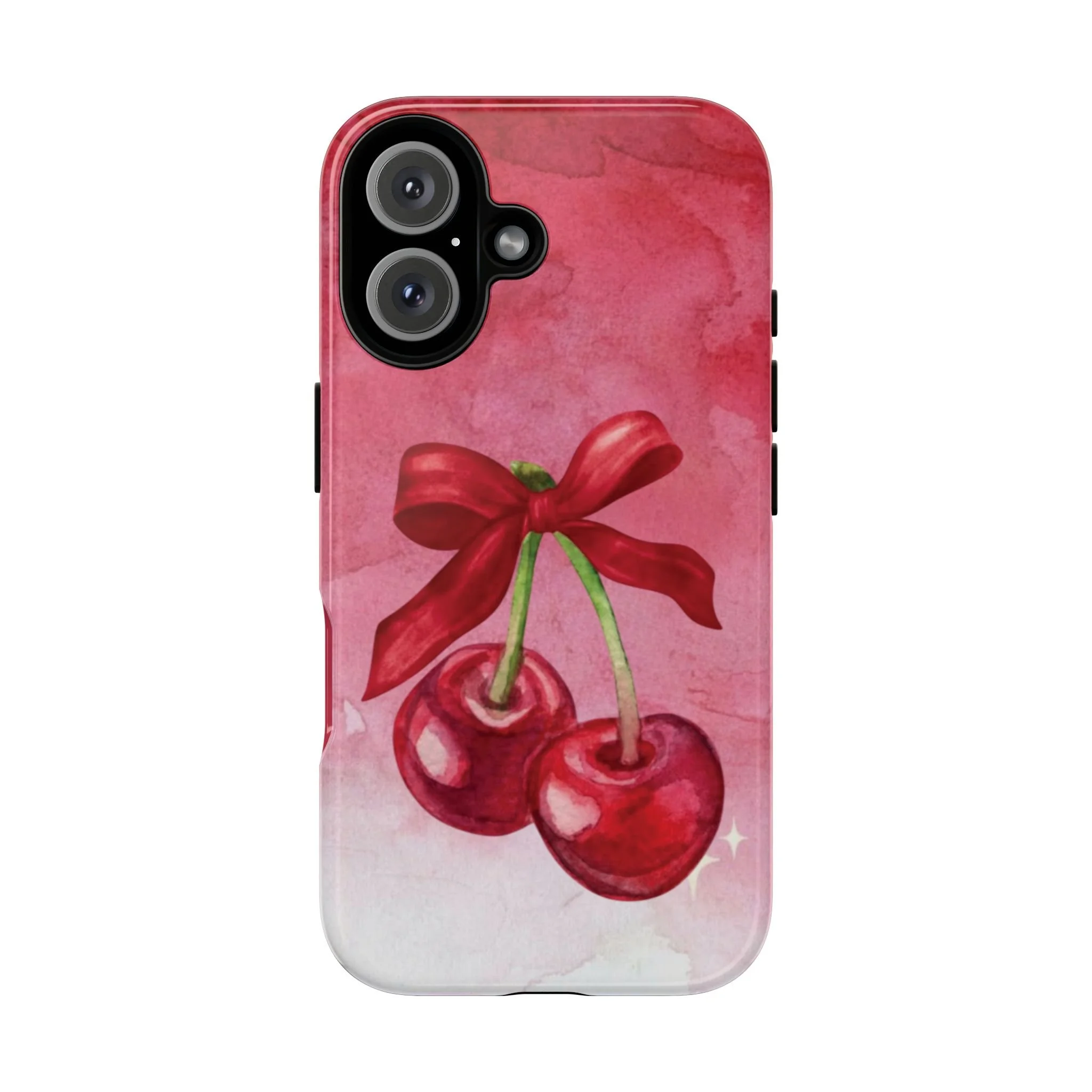 Cherry Blossom Tough Case - Cute Phone Protector with Bow Design
