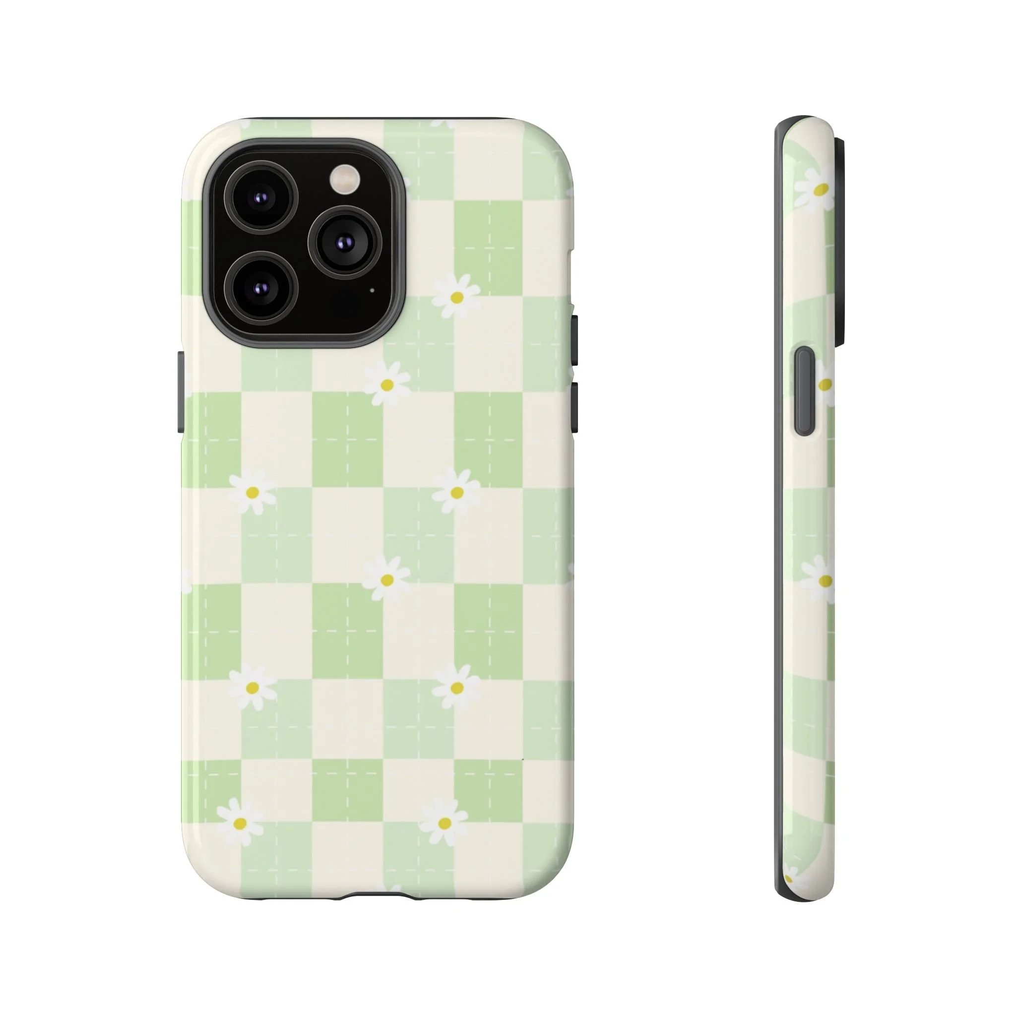 Pastel Daisy Checkered Pattern | Tough Phone Case