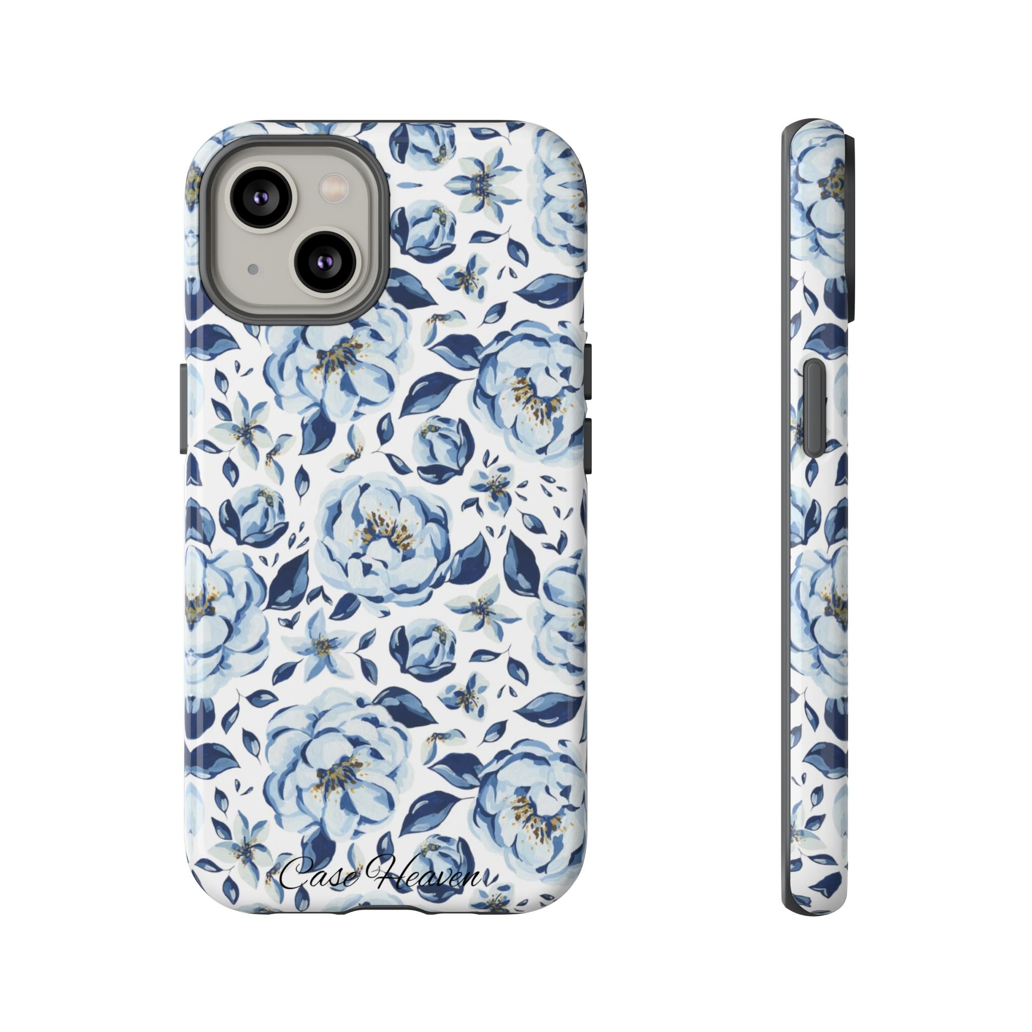 Elegant Blue Peony | Tough Phone Case