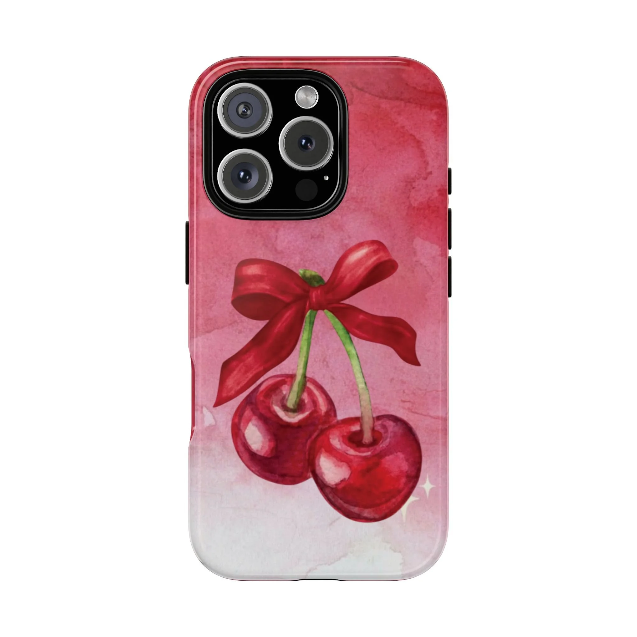 Cherry Blossom Tough Case - Cute Phone Protector with Bow Design