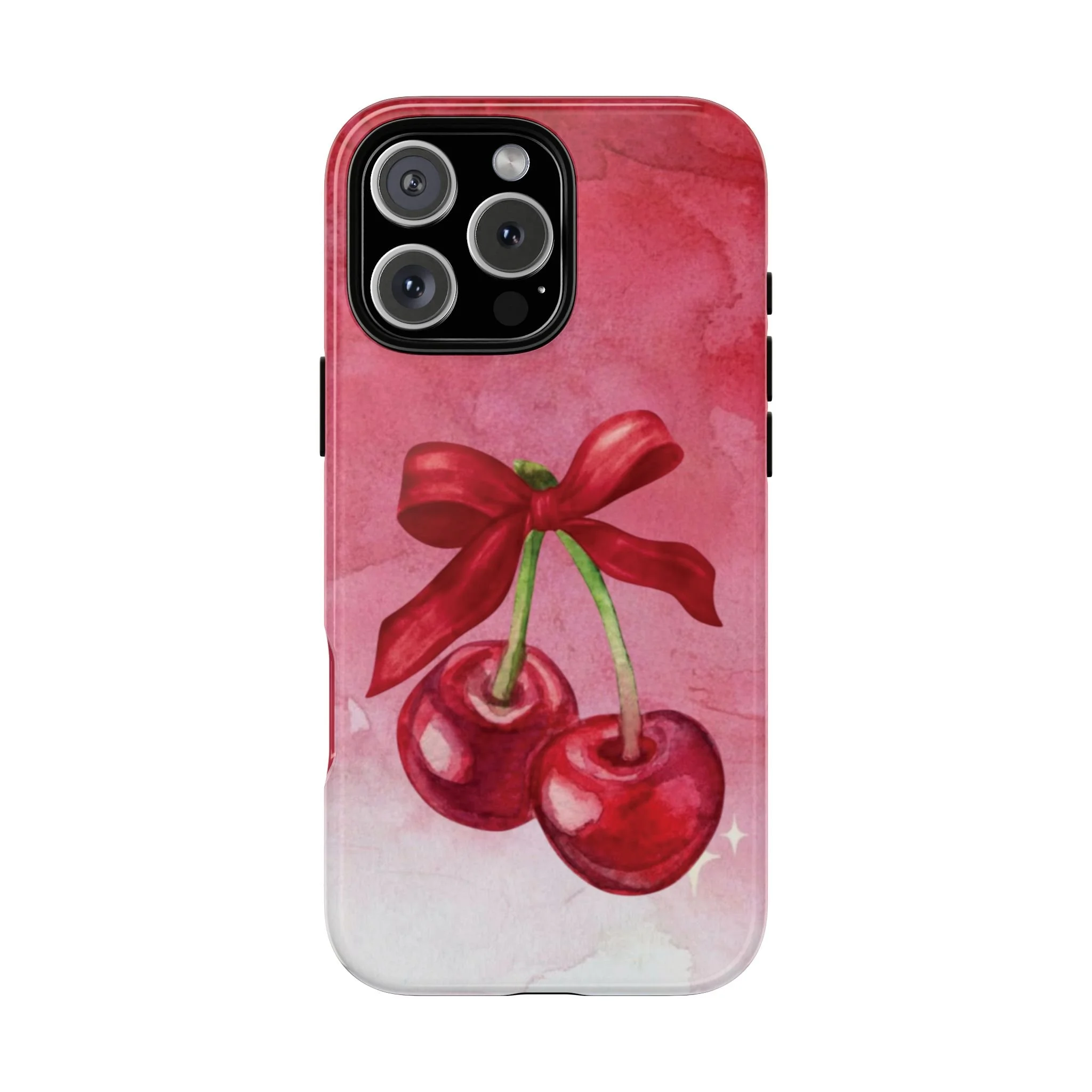 Cherry Blossom Tough Case - Cute Phone Protector with Bow Design