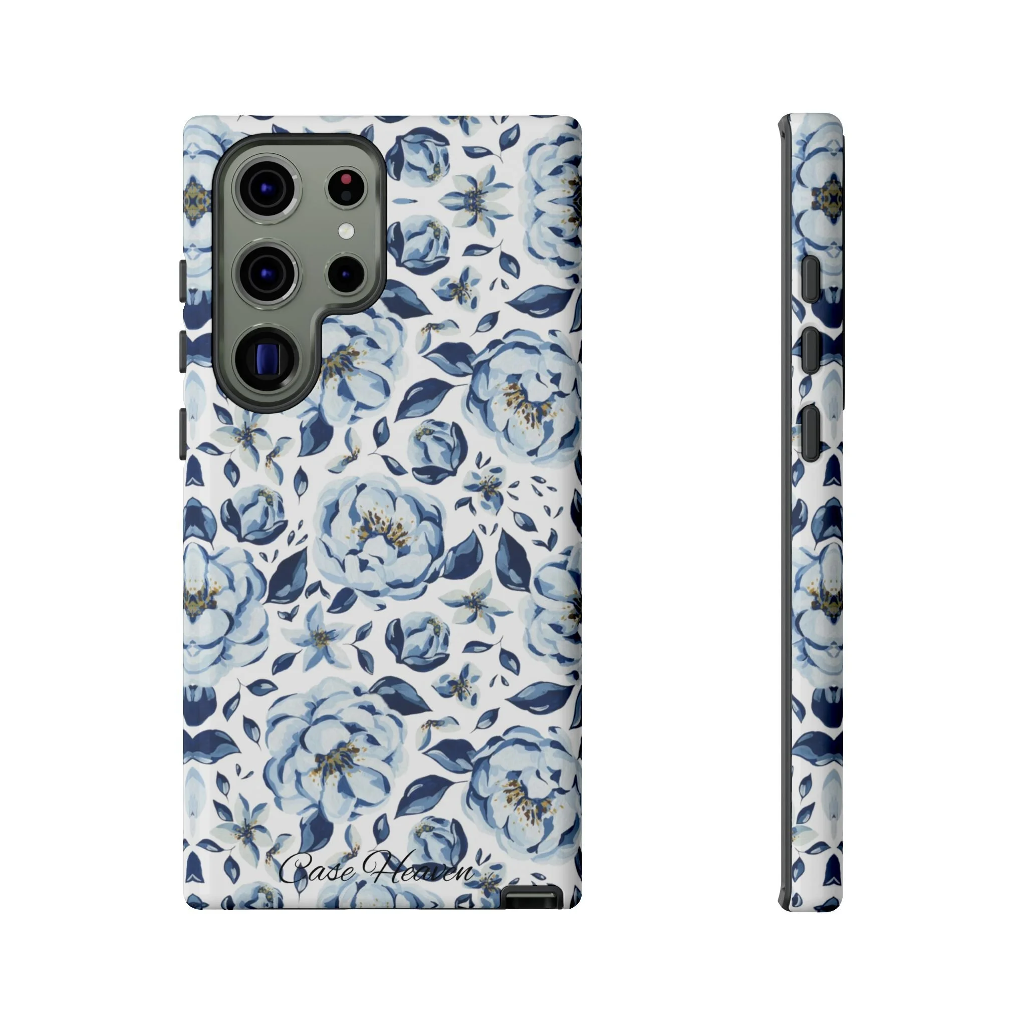 Elegant Blue Peony | Tough Phone Case
