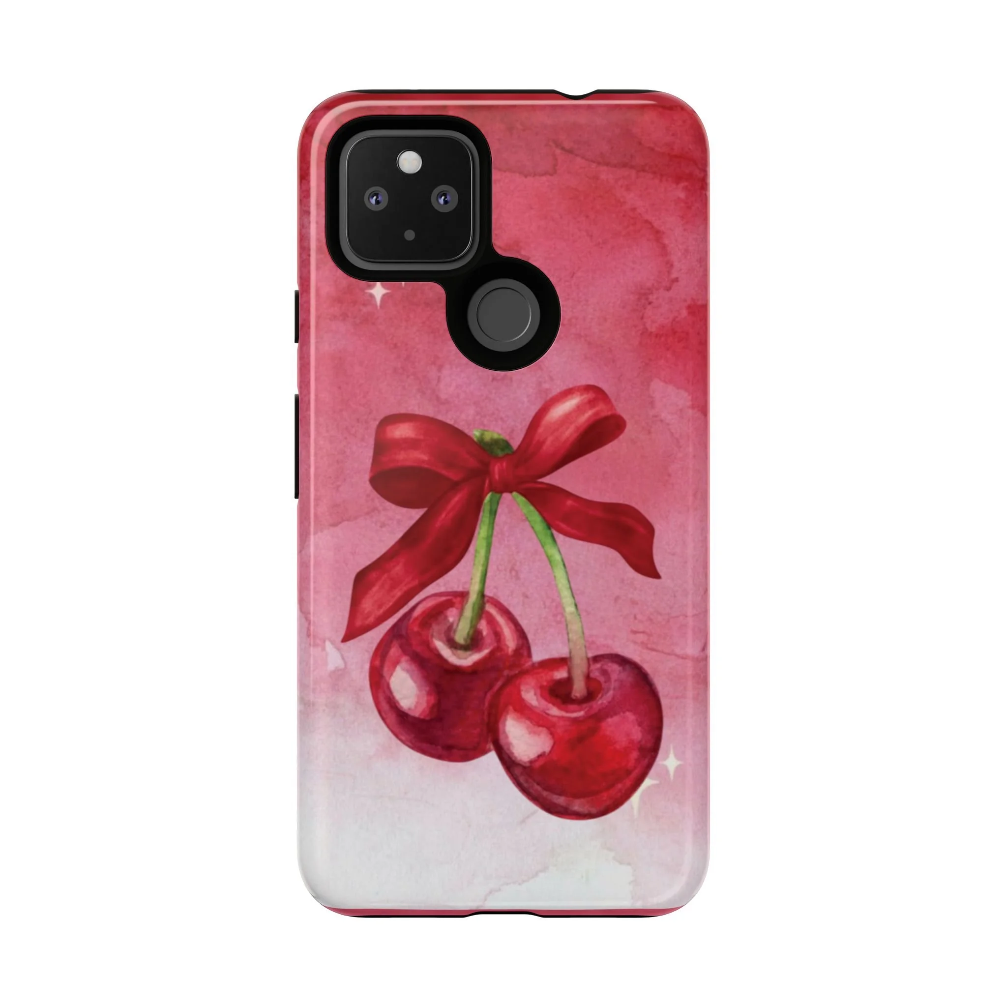 Cherry Blossom Tough Case - Cute Phone Protector with Bow Design