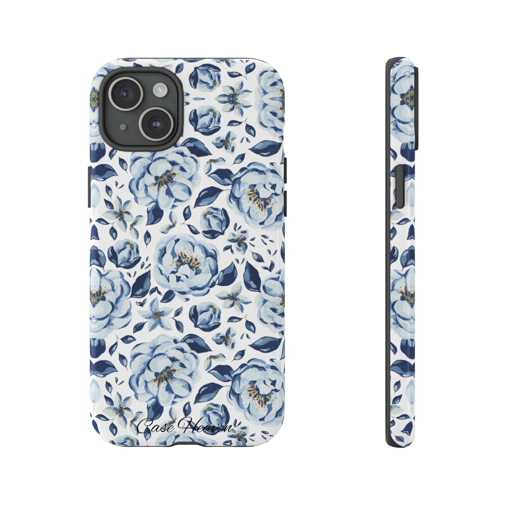 Elegant Blue Peony | Tough Phone Case