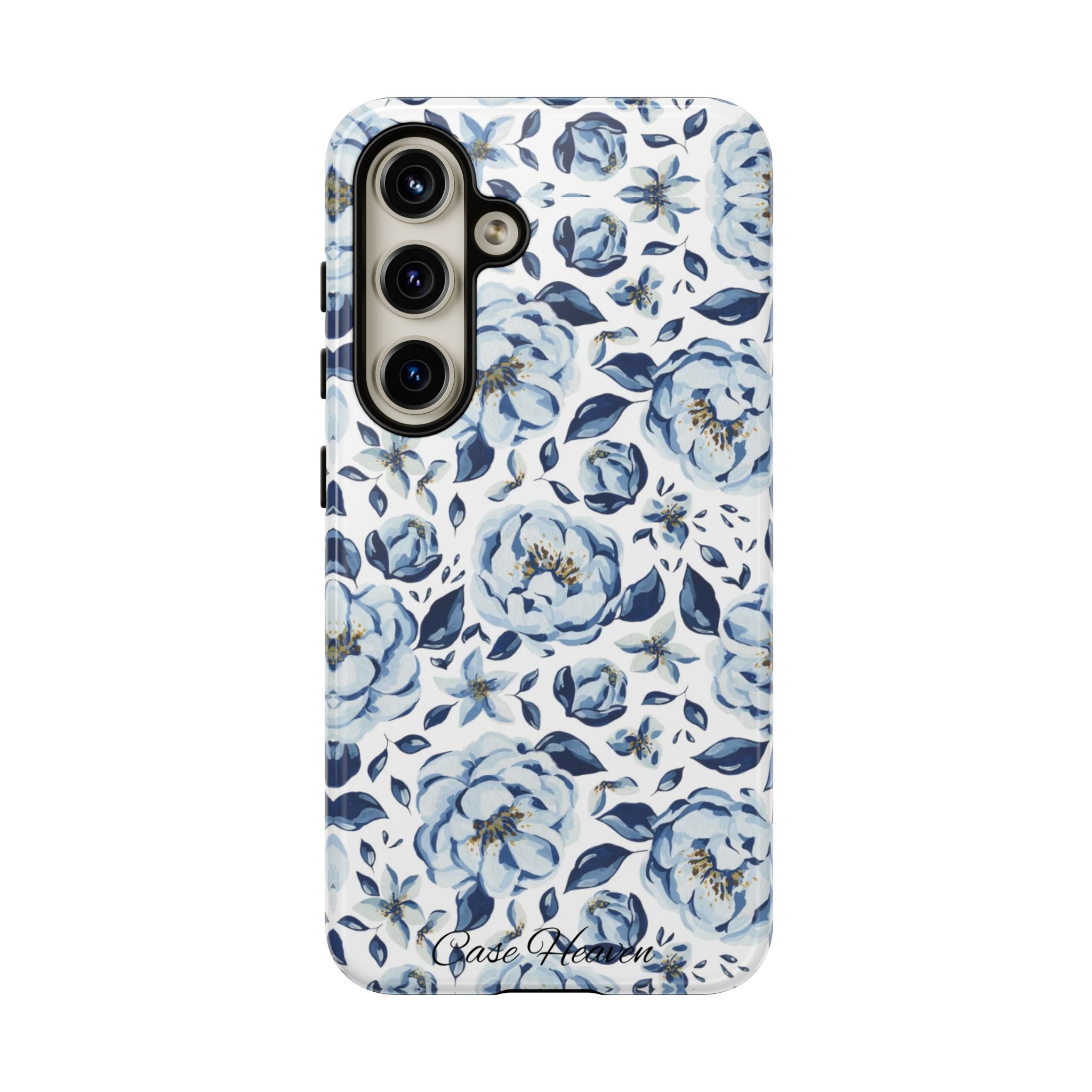 Elegant Blue Peony | Tough Phone Case