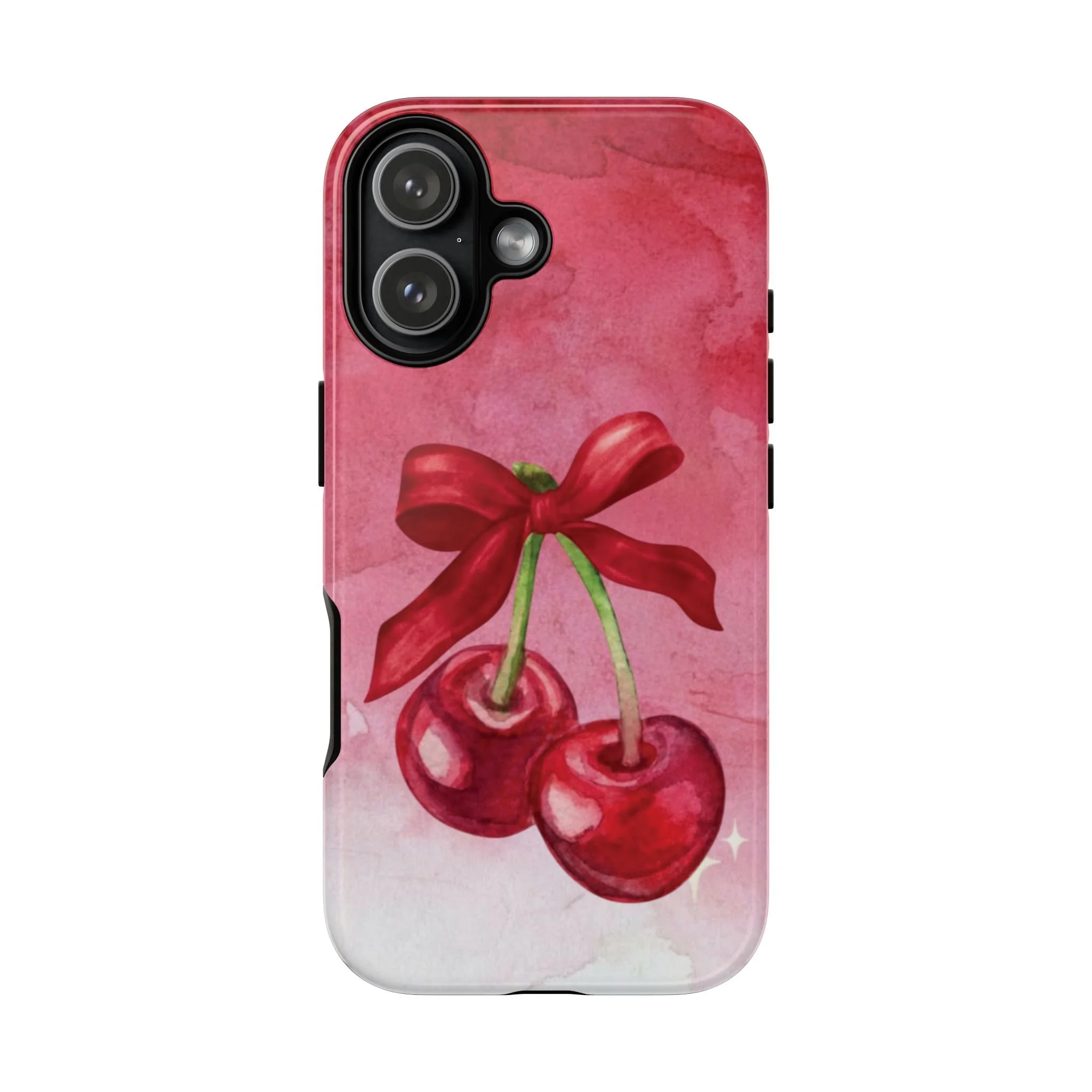 Cherry Blossom Tough Case - Cute Phone Protector with Bow Design