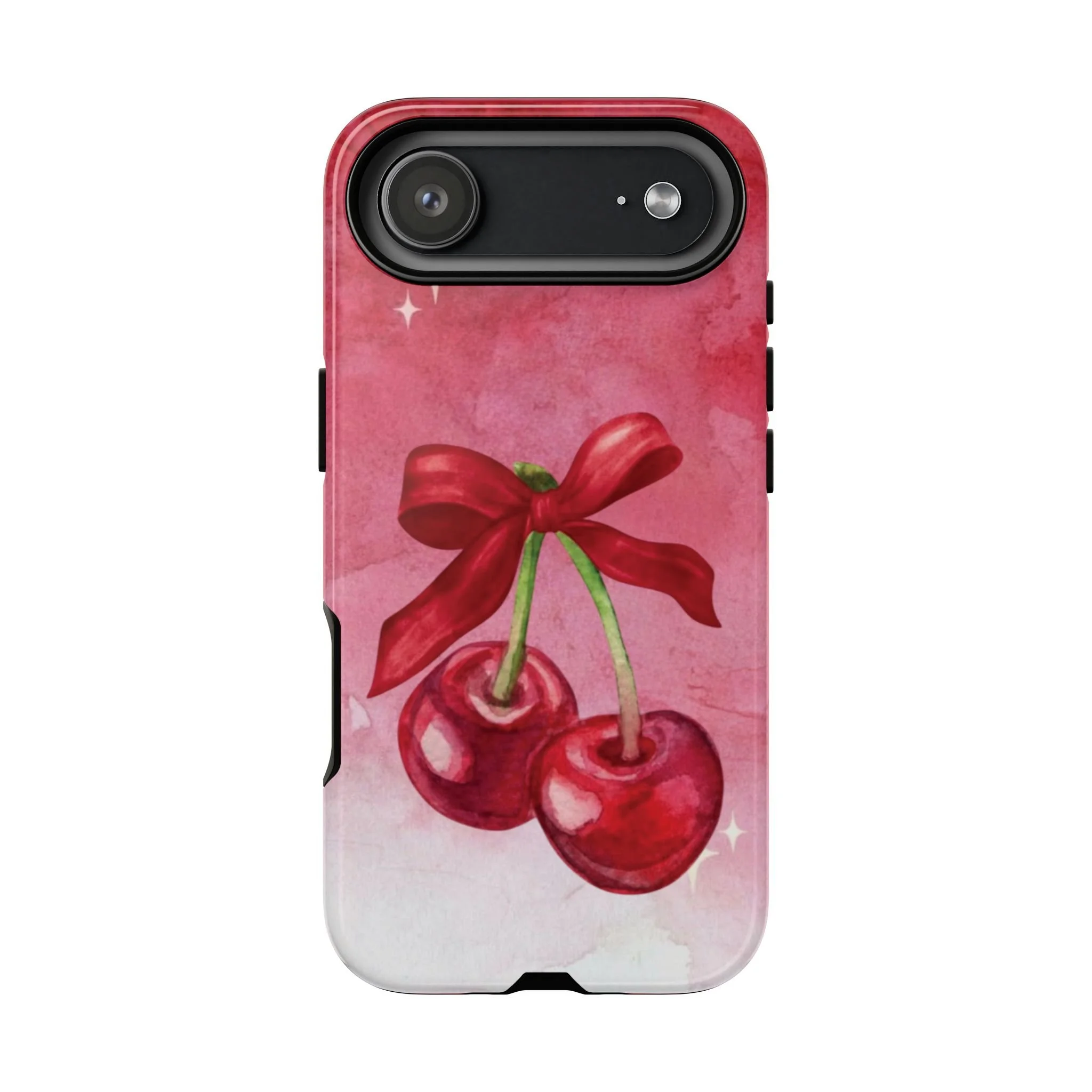 Cherry Blossom Tough Case - Cute Phone Protector with Bow Design