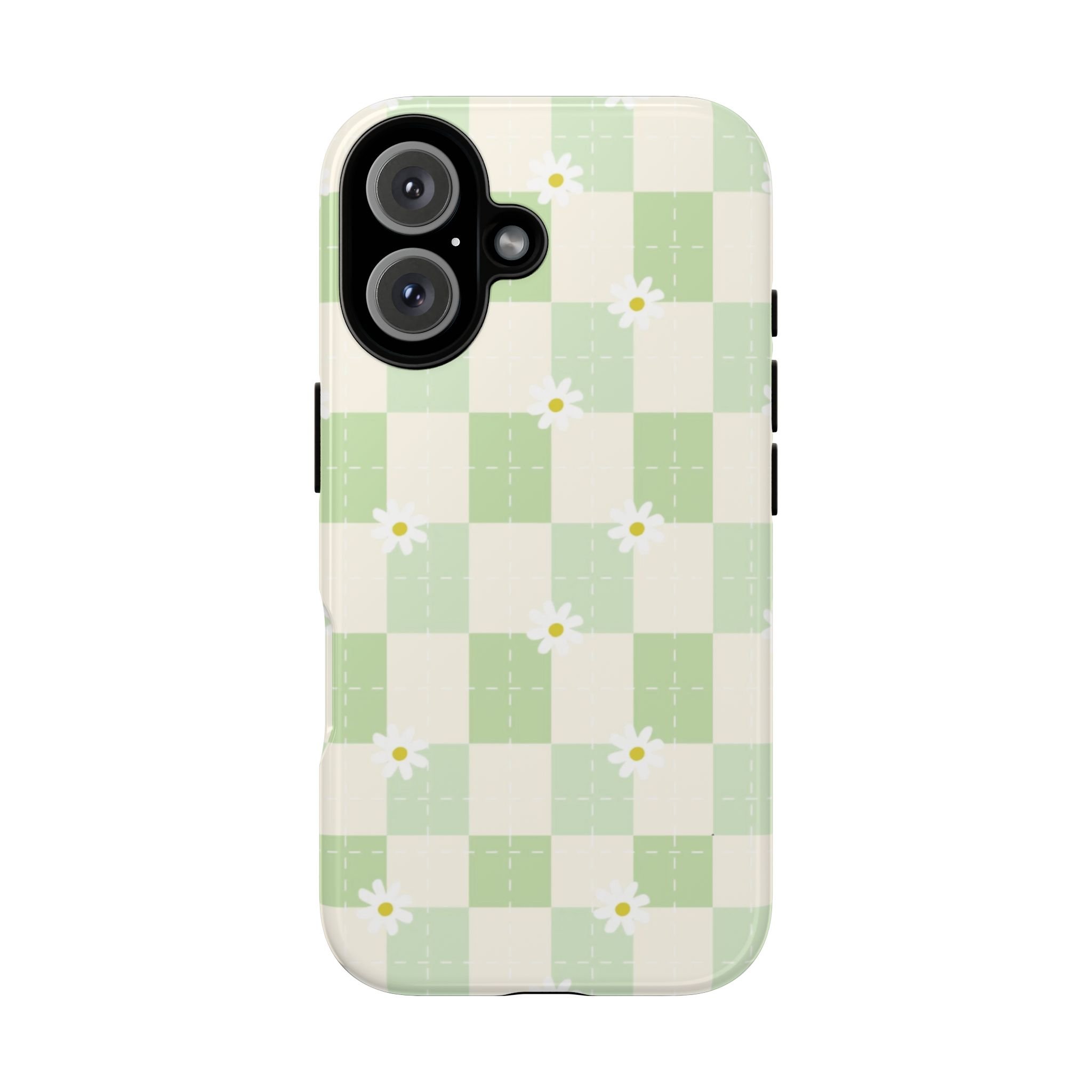 Pastel Daisy Checkered Pattern | Tough Phone Case