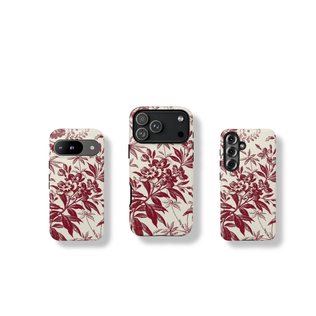 Crimson Bloom Elegance | Tough Phone Case