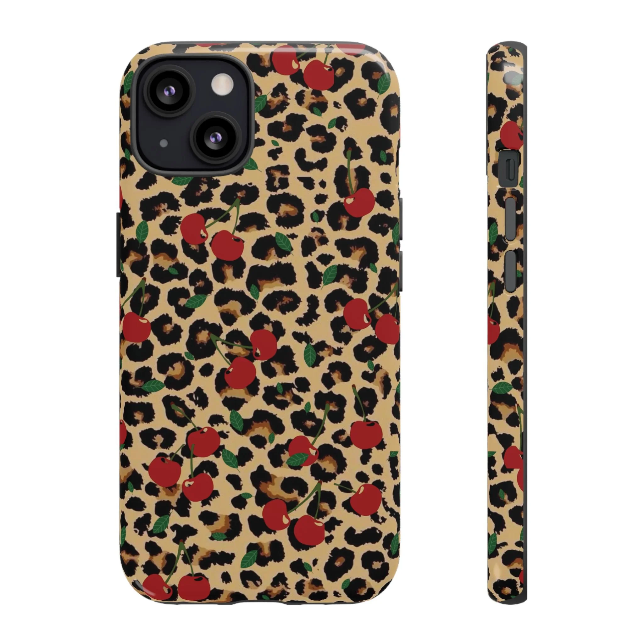 Cherry Cheetah Print | Tough Phone Case