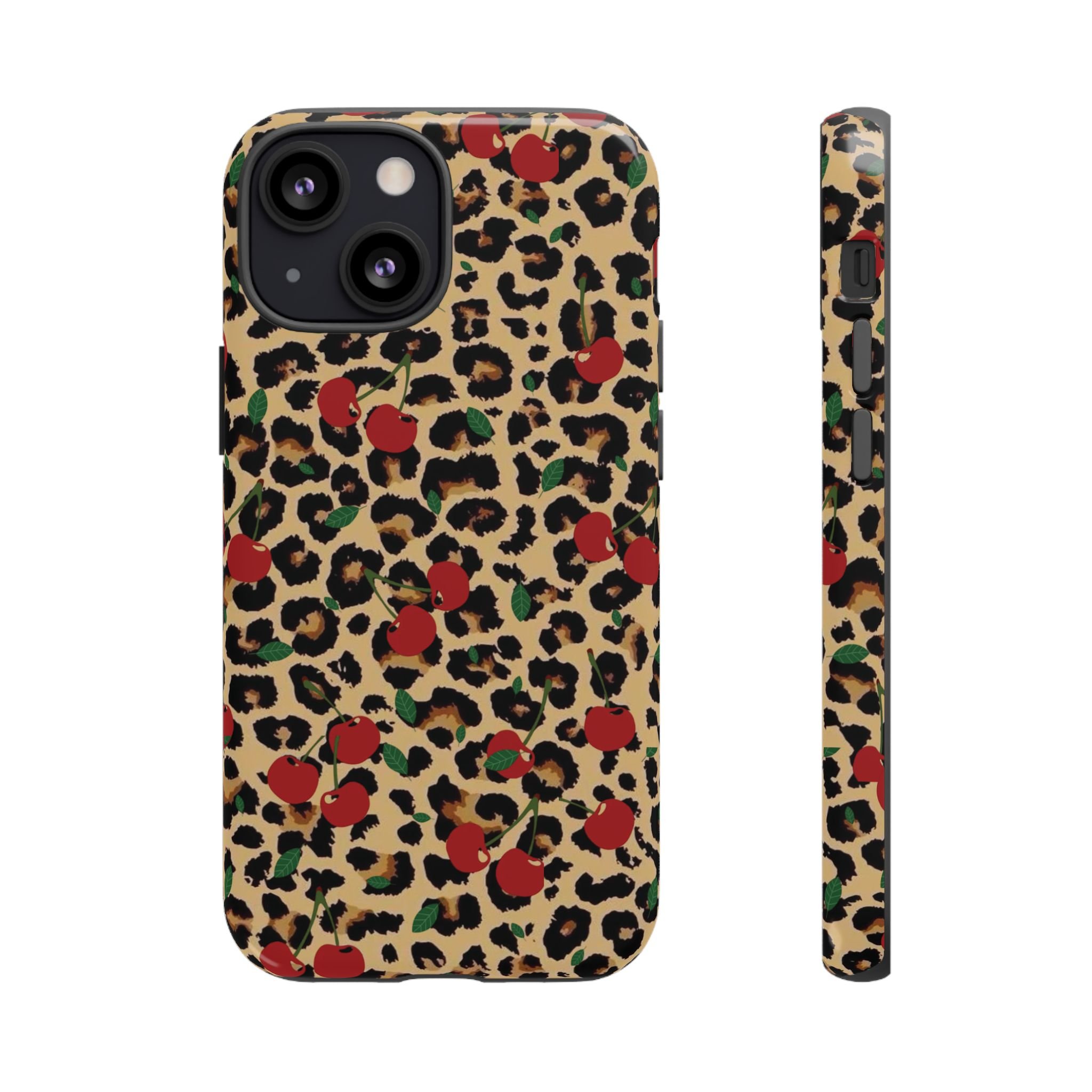 Cherry Cheetah Print | Tough Phone Case