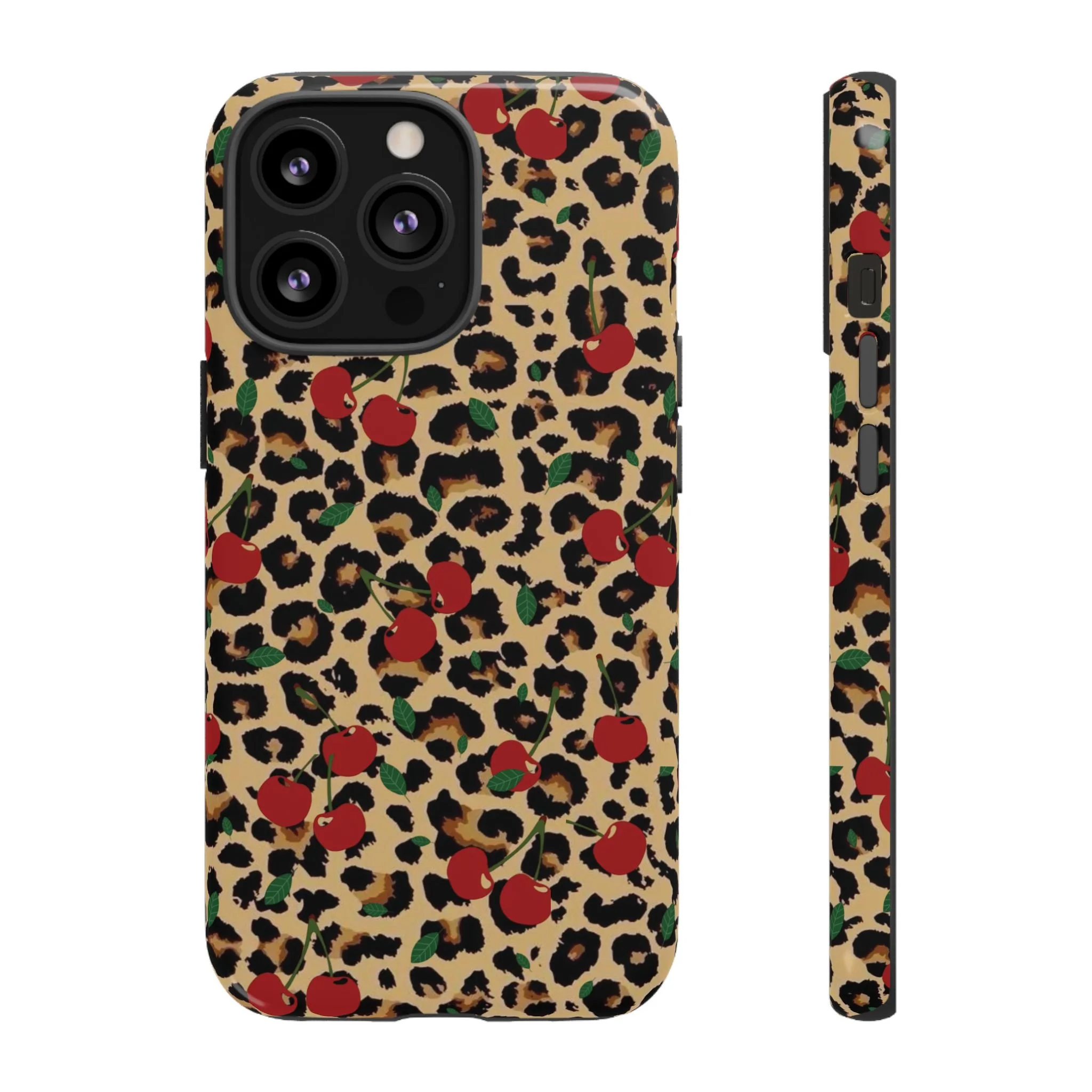 Cherry Cheetah Print | Tough Phone Case