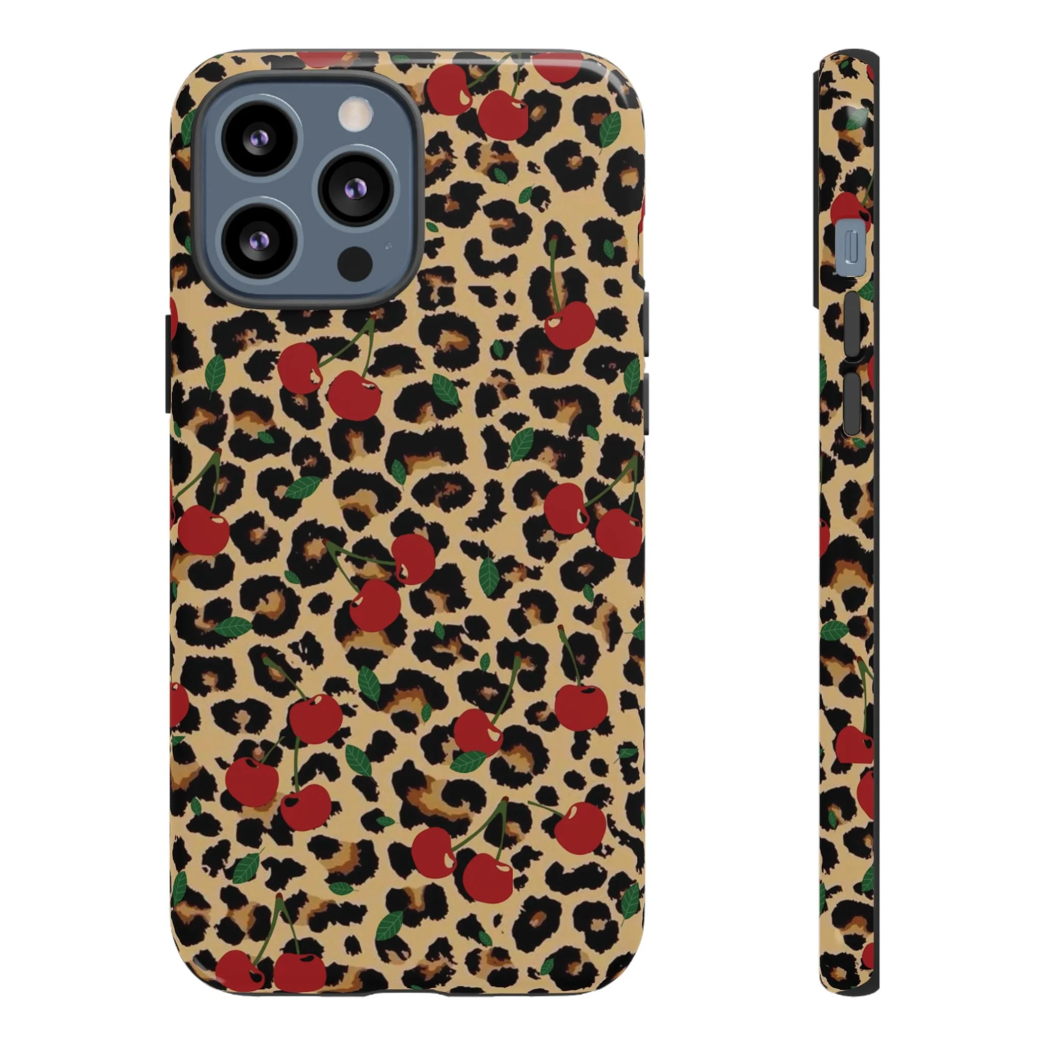 Cherry Cheetah Print | Tough Phone Case