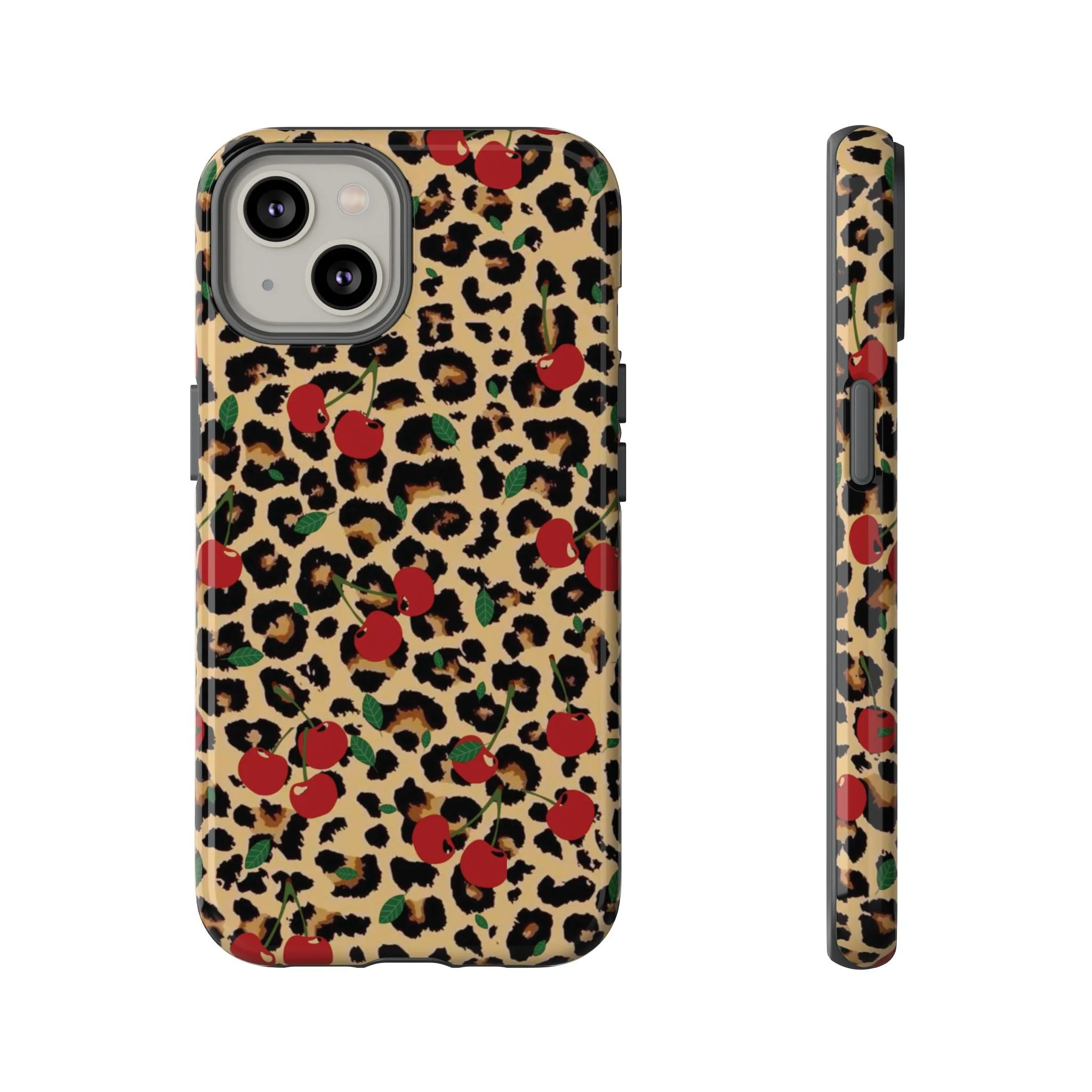 Cherry Cheetah Print | Tough Phone Case