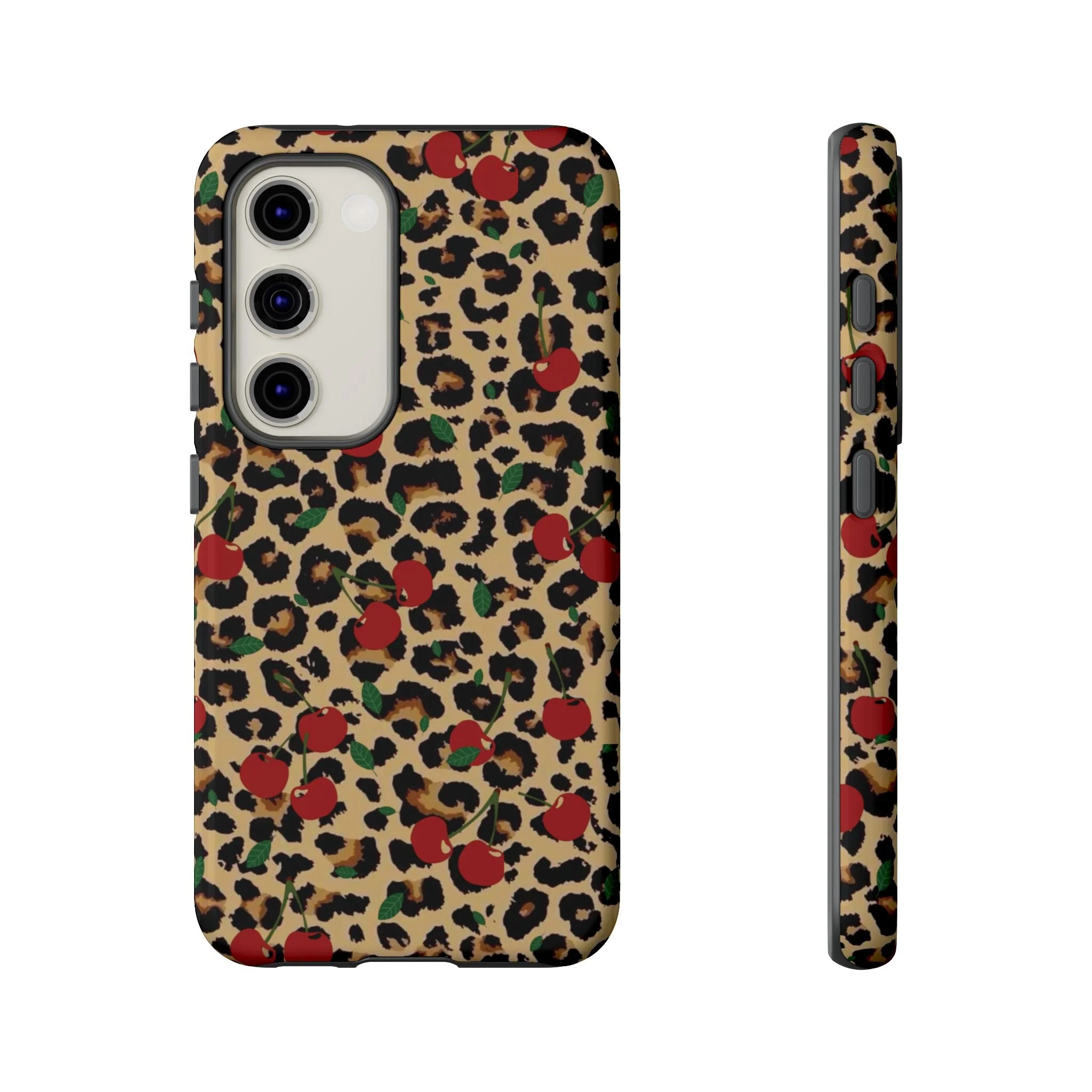 Cherry Cheetah Print | Tough Phone Case