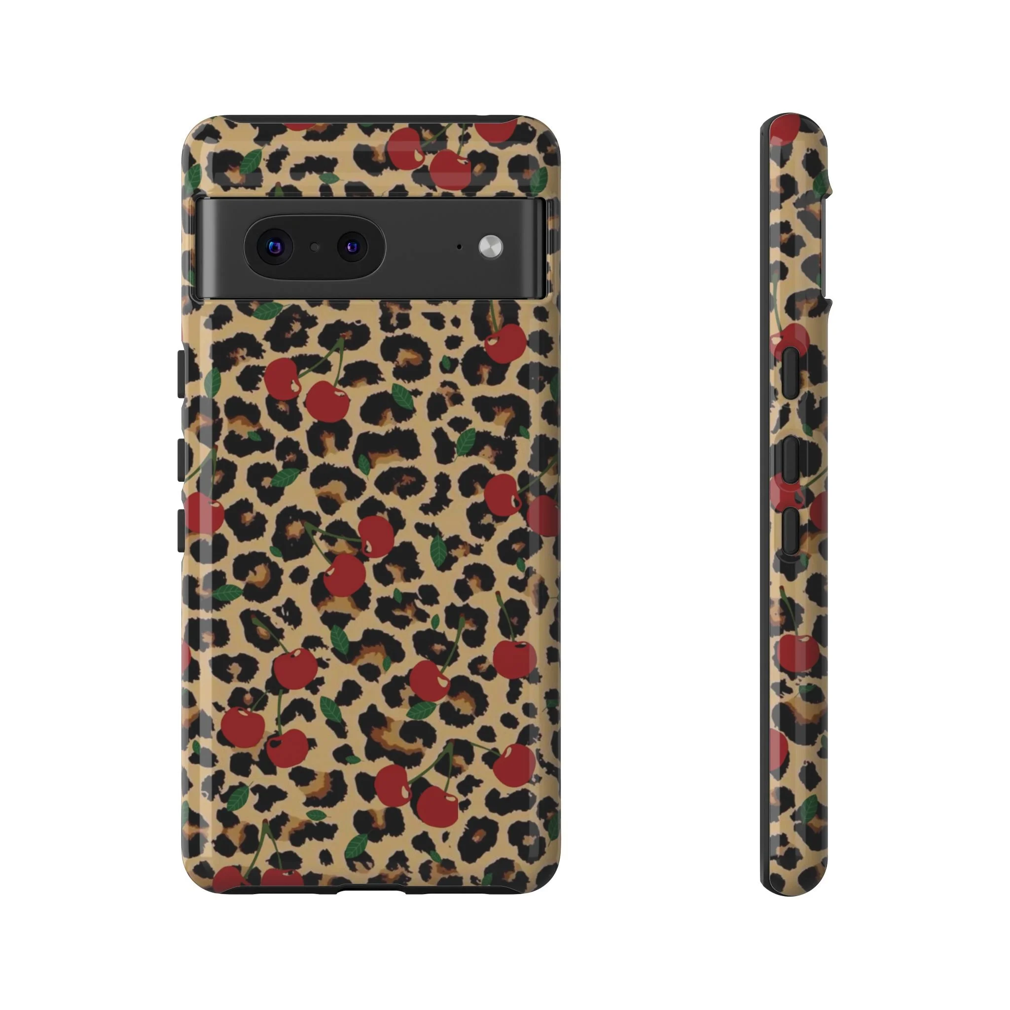 Cherry Cheetah Print | Tough Phone Case
