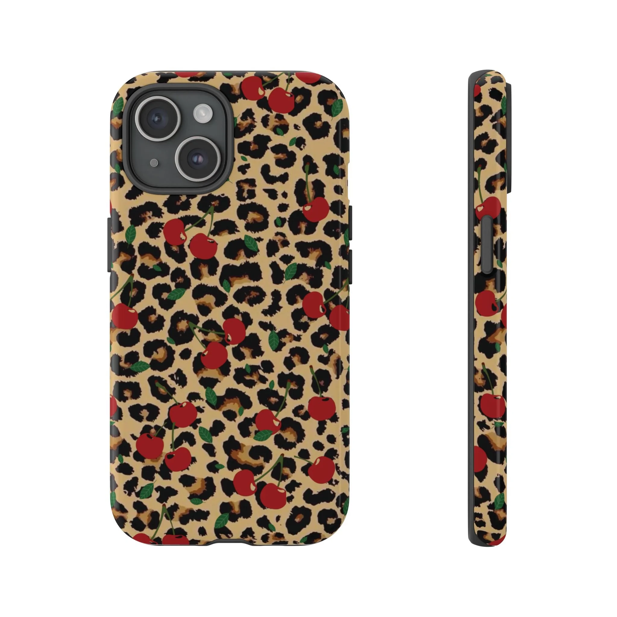 Cherry Cheetah Print | Tough Phone Case