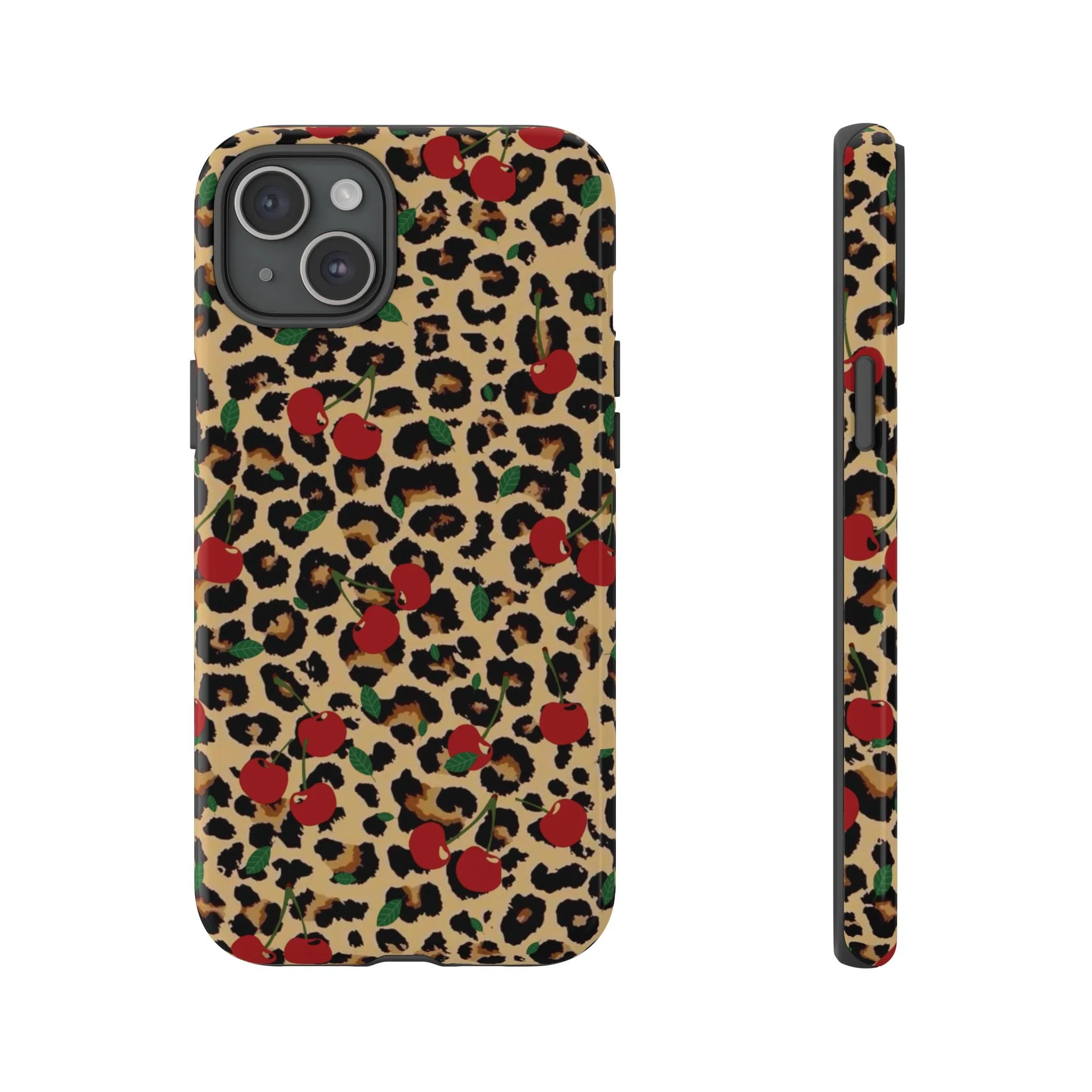 Cherry Cheetah Print | Tough Phone Case