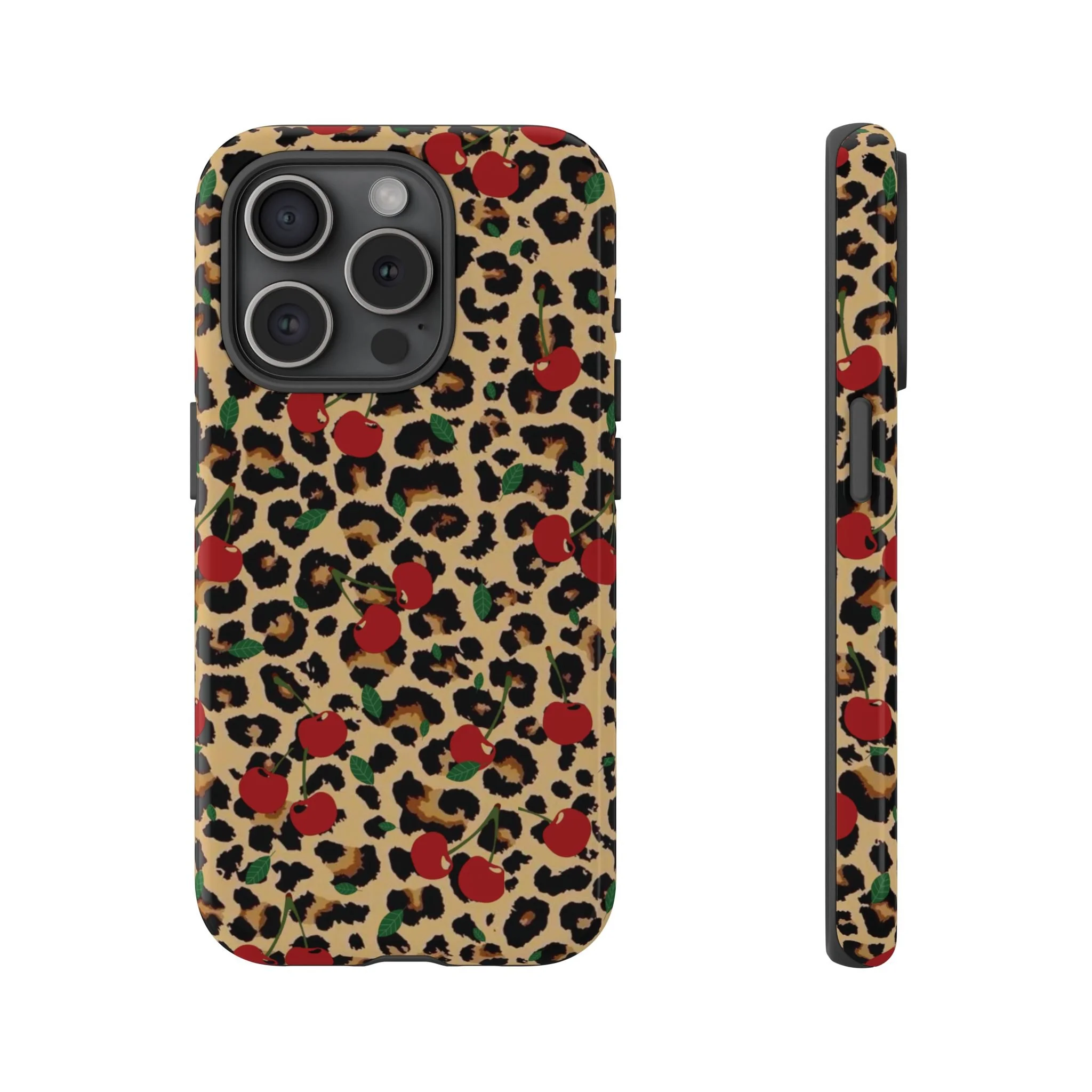 Cherry Cheetah Print | Tough Phone Case