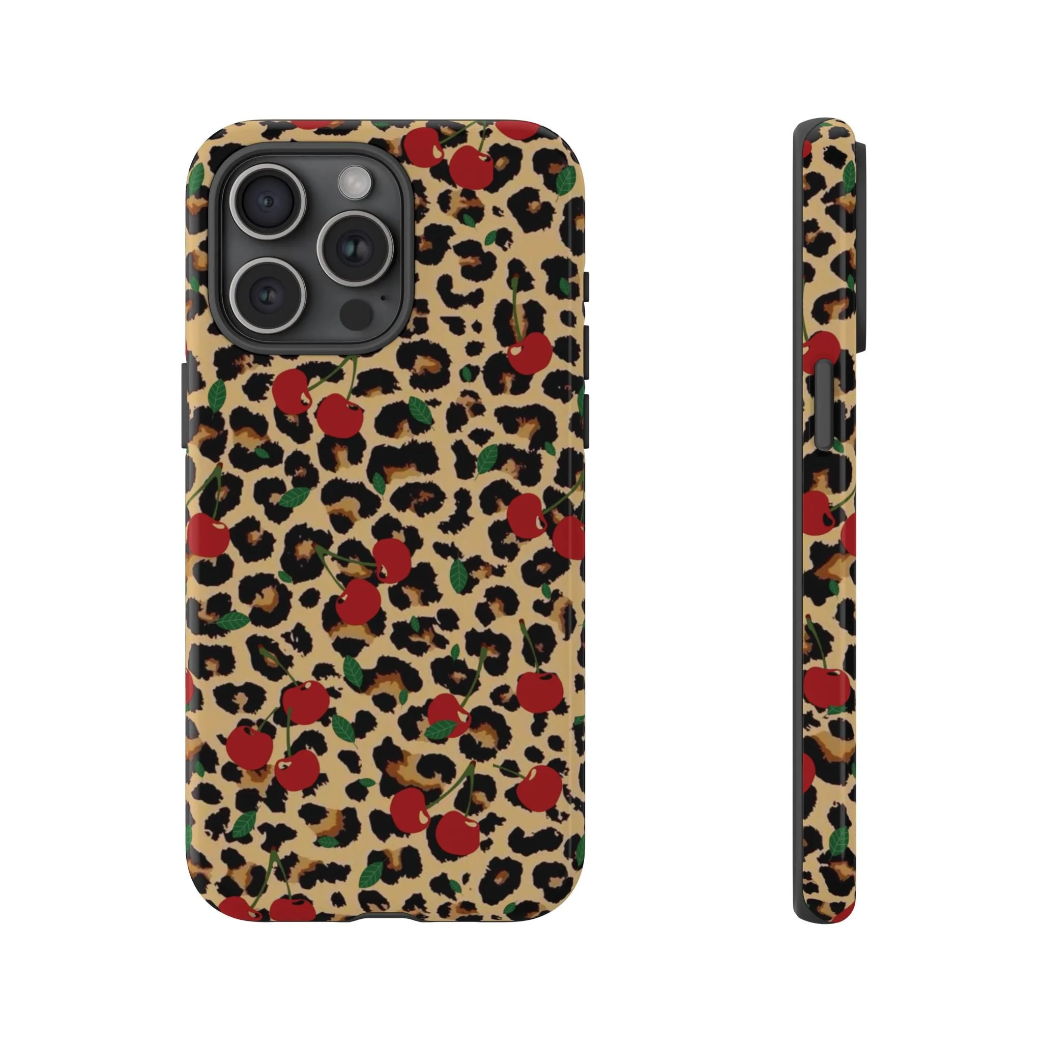 Cherry Cheetah Print | Tough Phone Case
