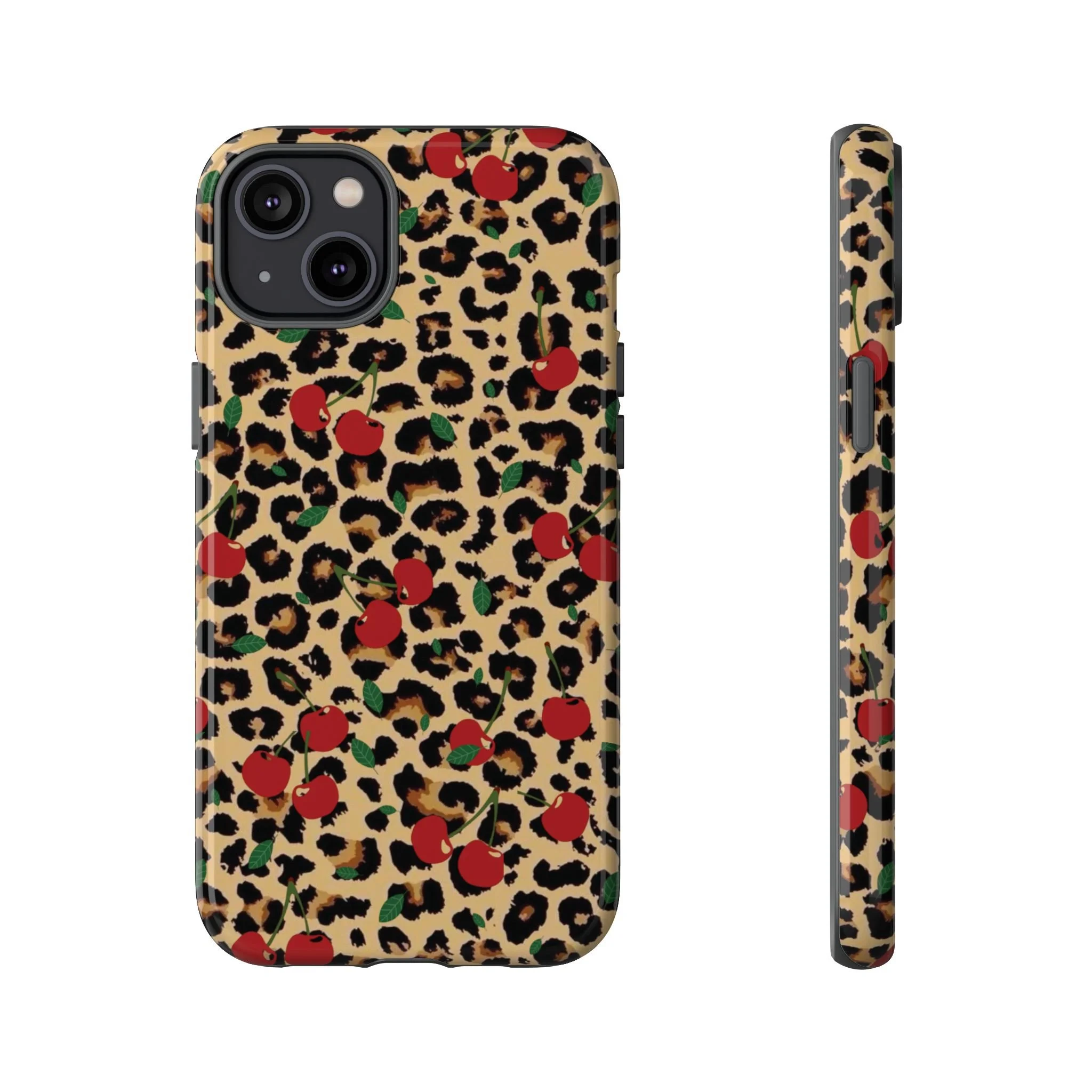 Cherry Cheetah Print | Tough Phone Case