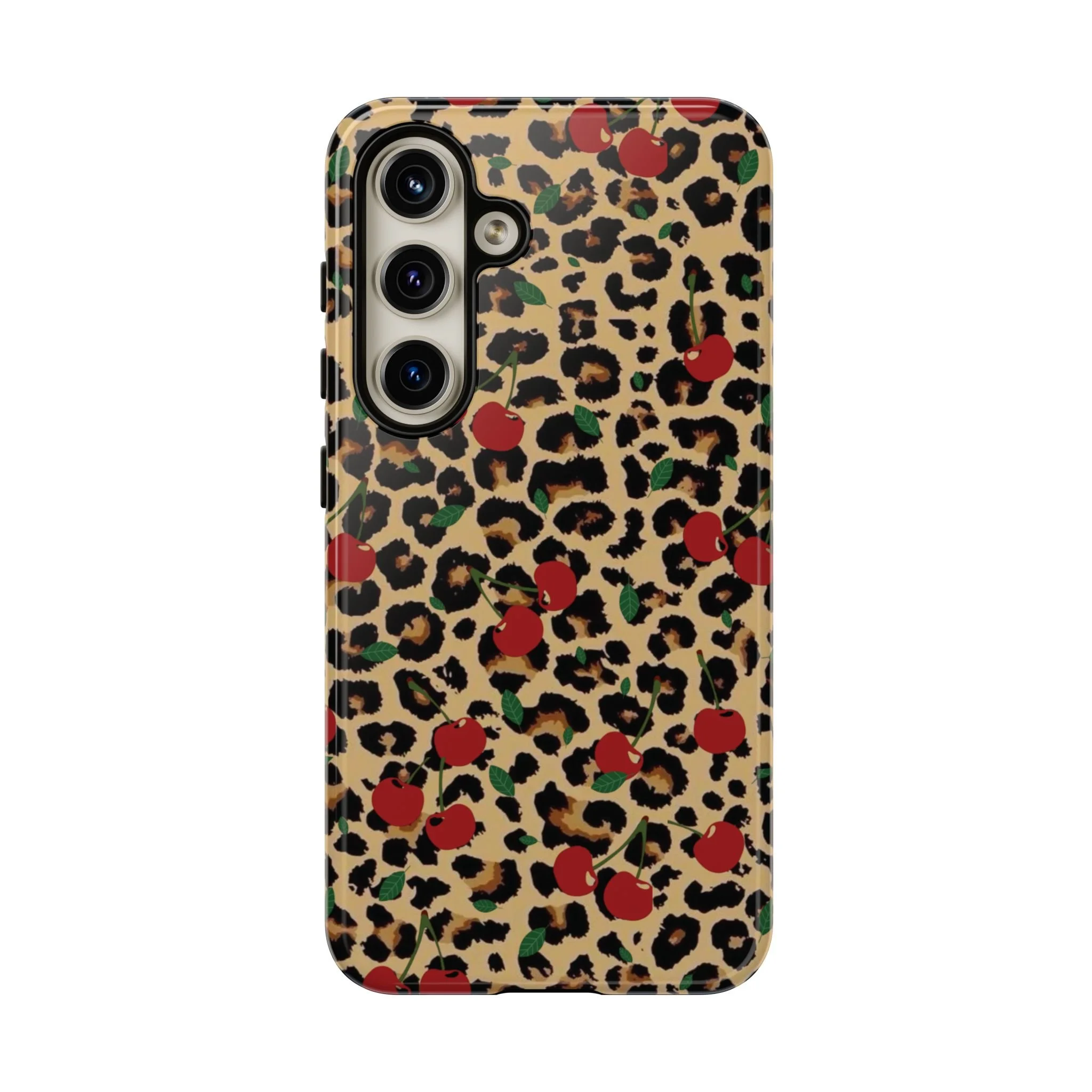 Cherry Cheetah Print | Tough Phone Case