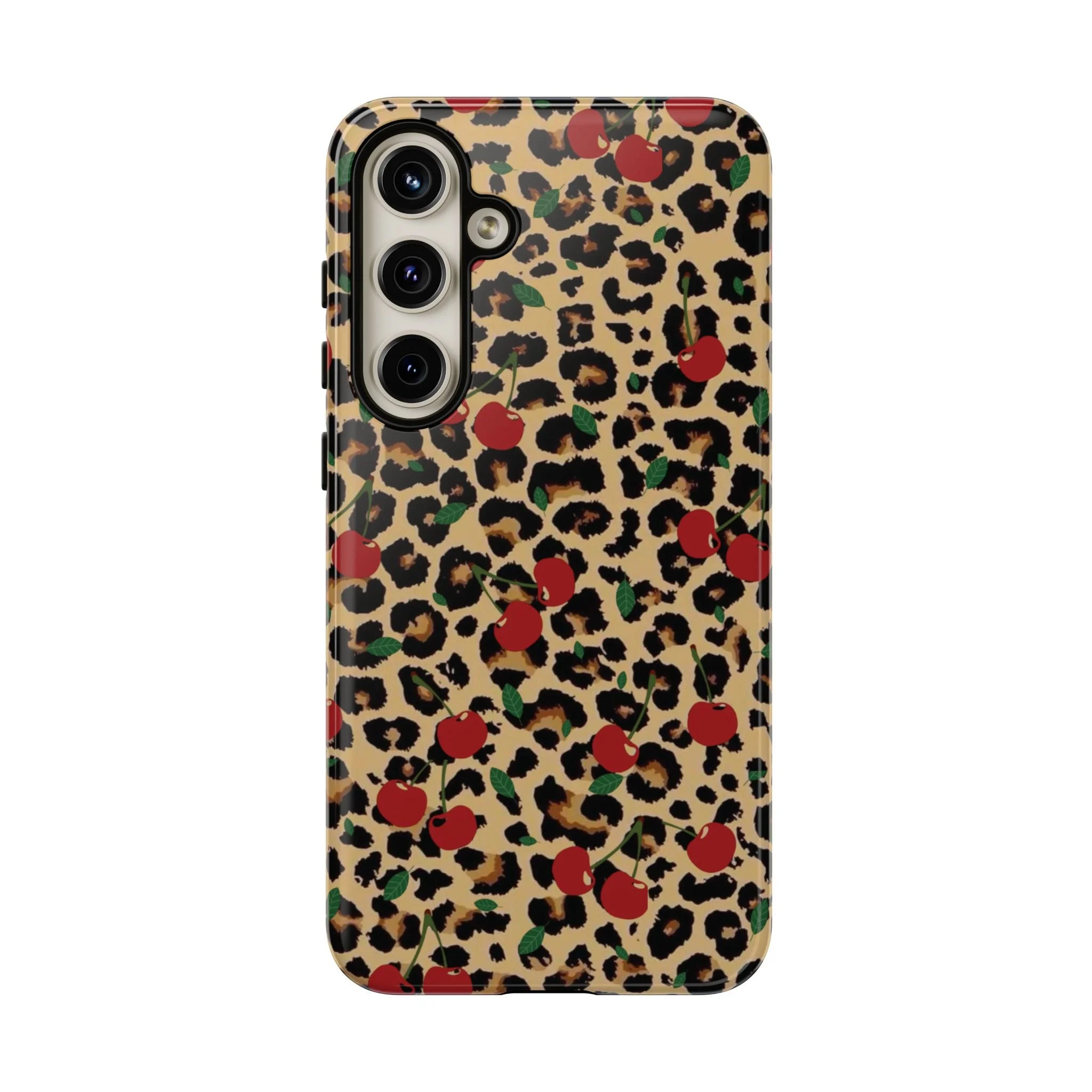 Cherry Cheetah Print | Tough Phone Case