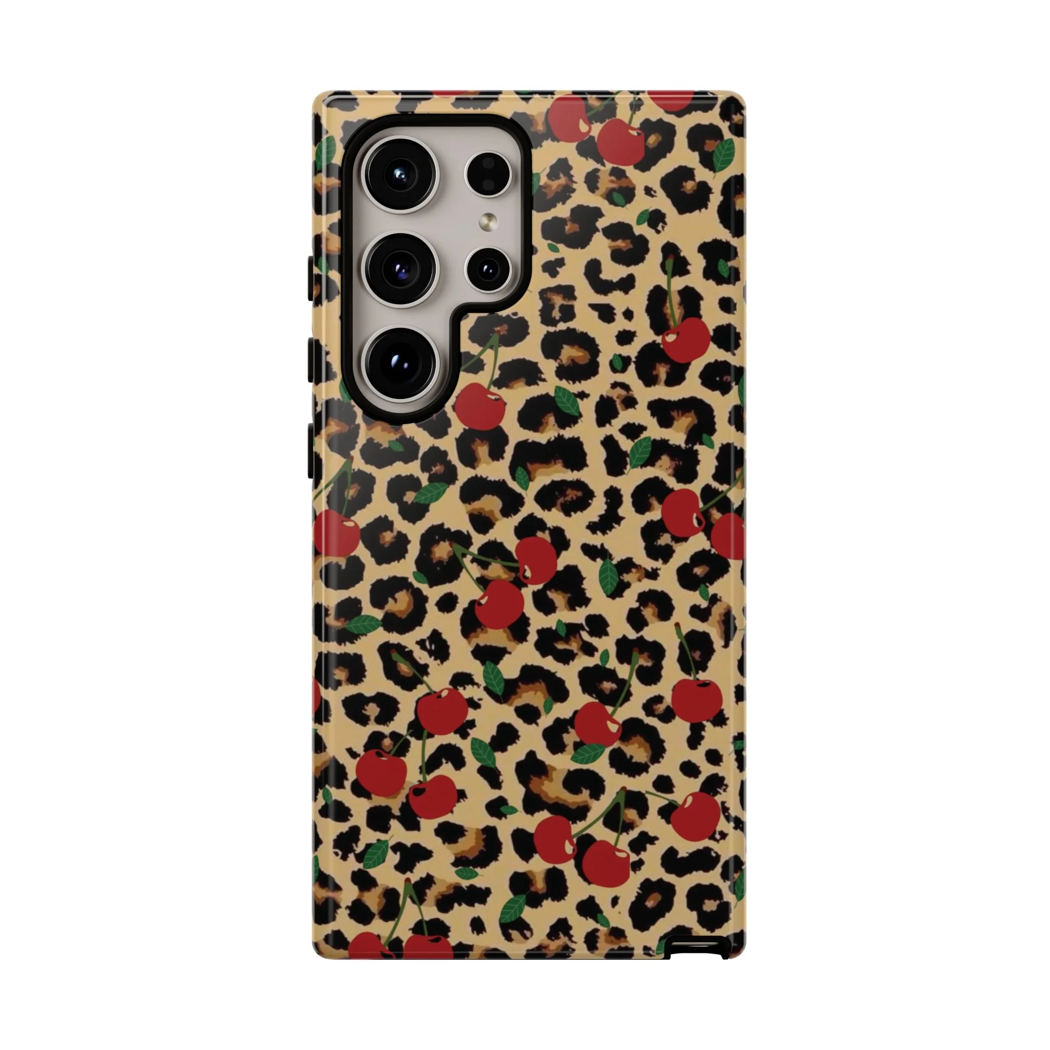 Cherry Cheetah Print | Tough Phone Case