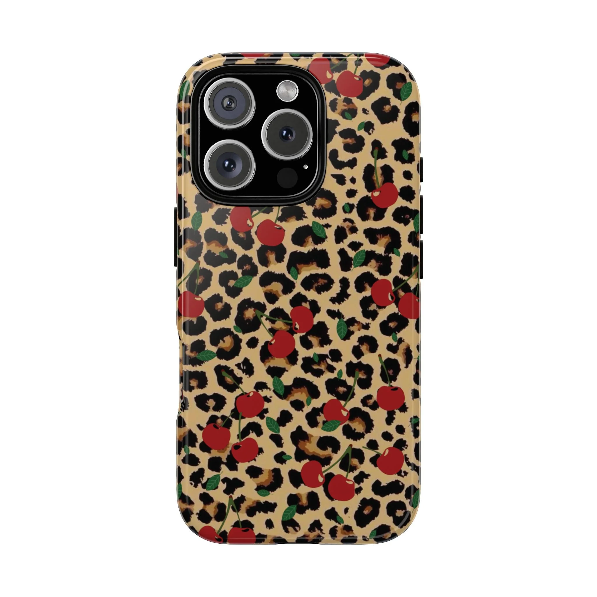 Cherry Cheetah Print | Tough Phone Case
