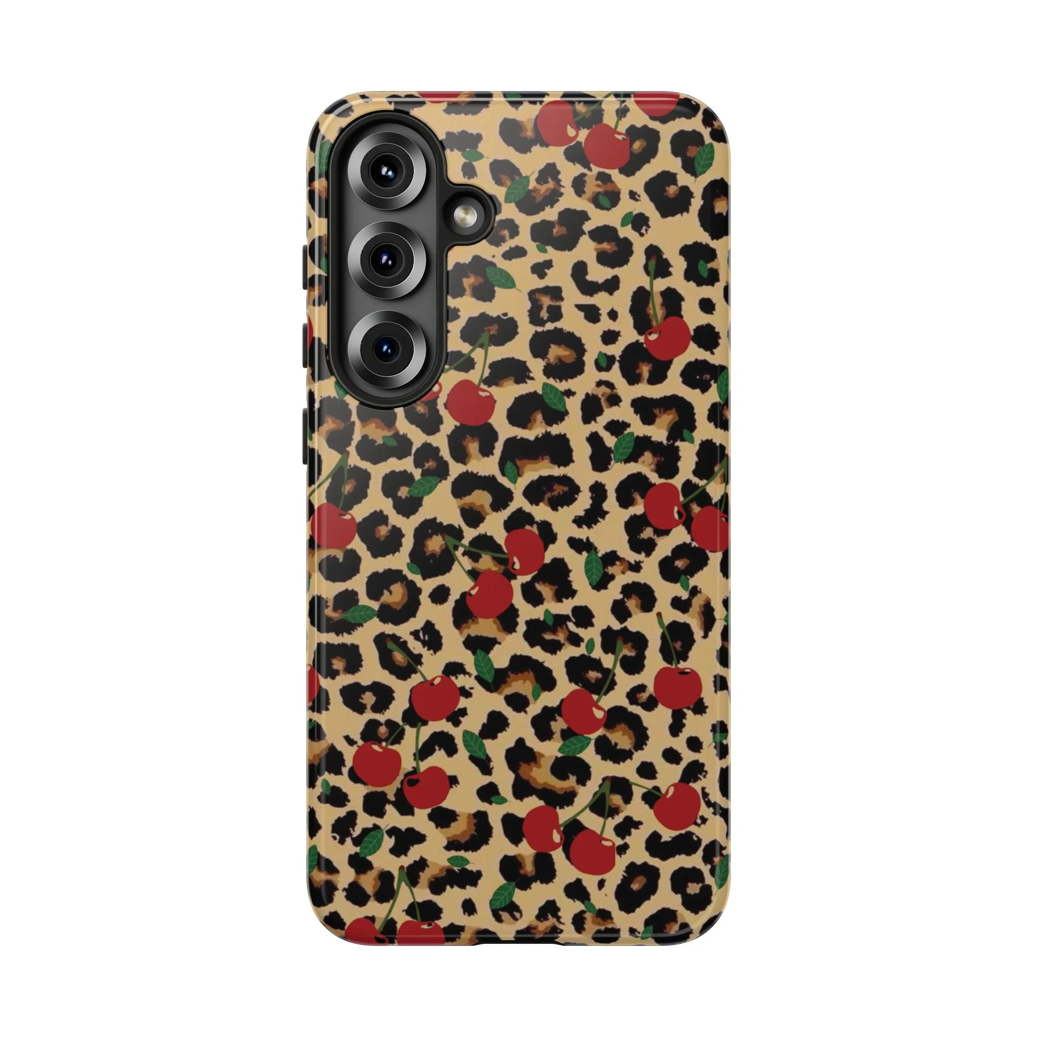 Cherry Cheetah Print | Tough Phone Case