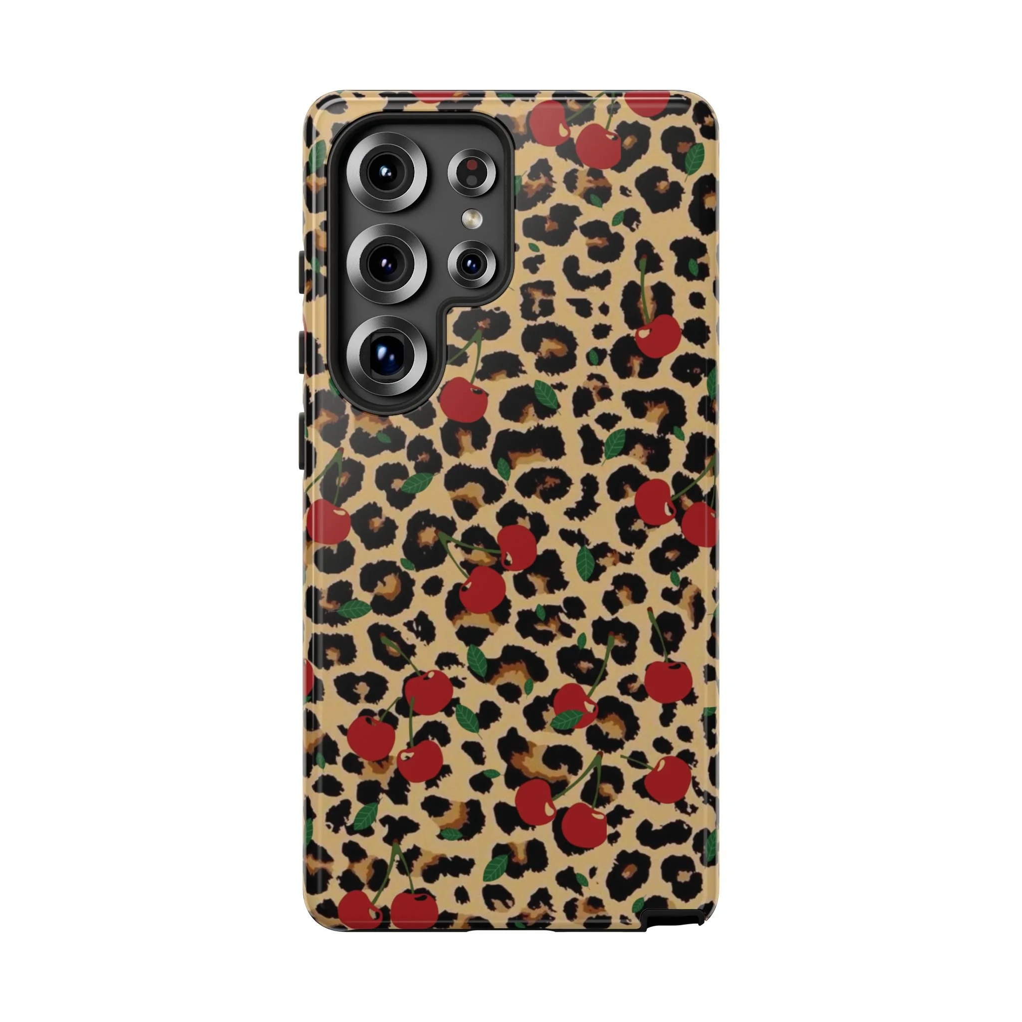 Cherry Cheetah Print | Tough Phone Case