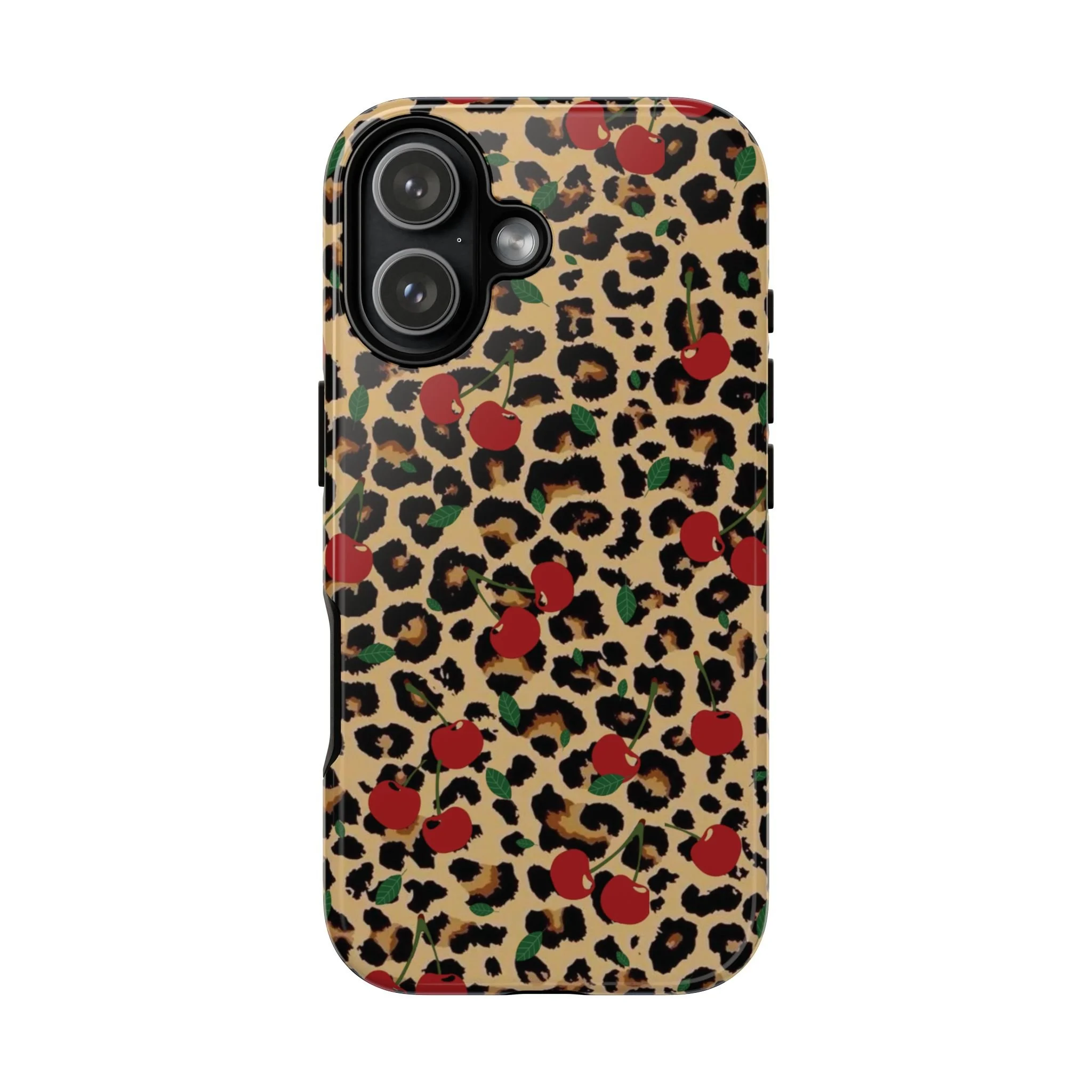 Cherry Cheetah Print | Tough Phone Case