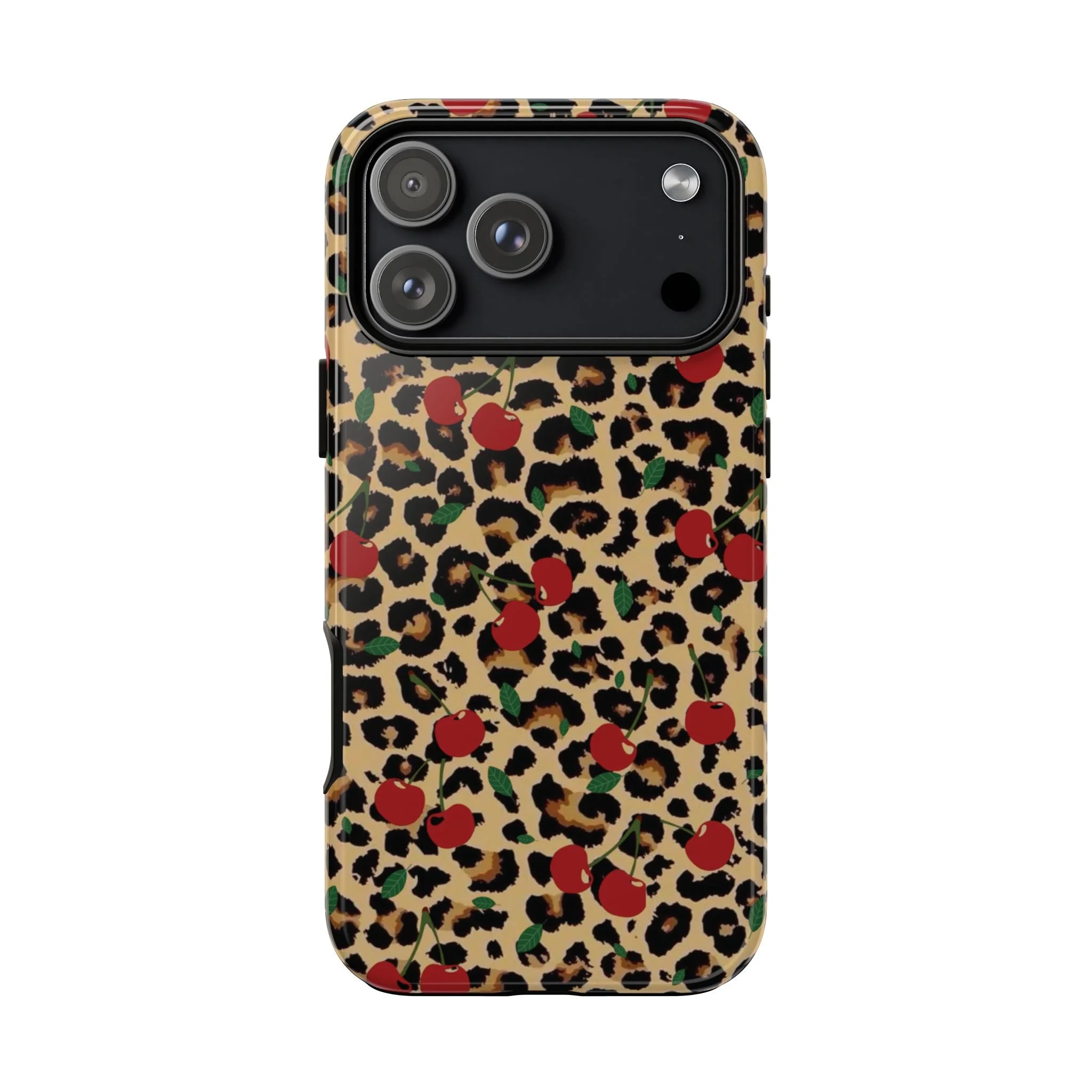 Cherry Cheetah Print | Tough Phone Case