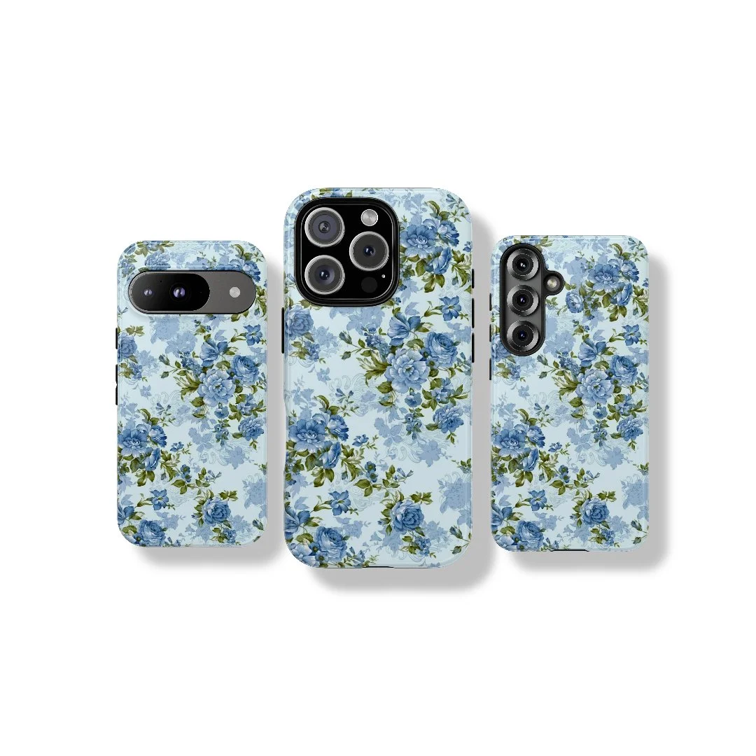Ocean Garden | Tough Cases with Blue Roses Design