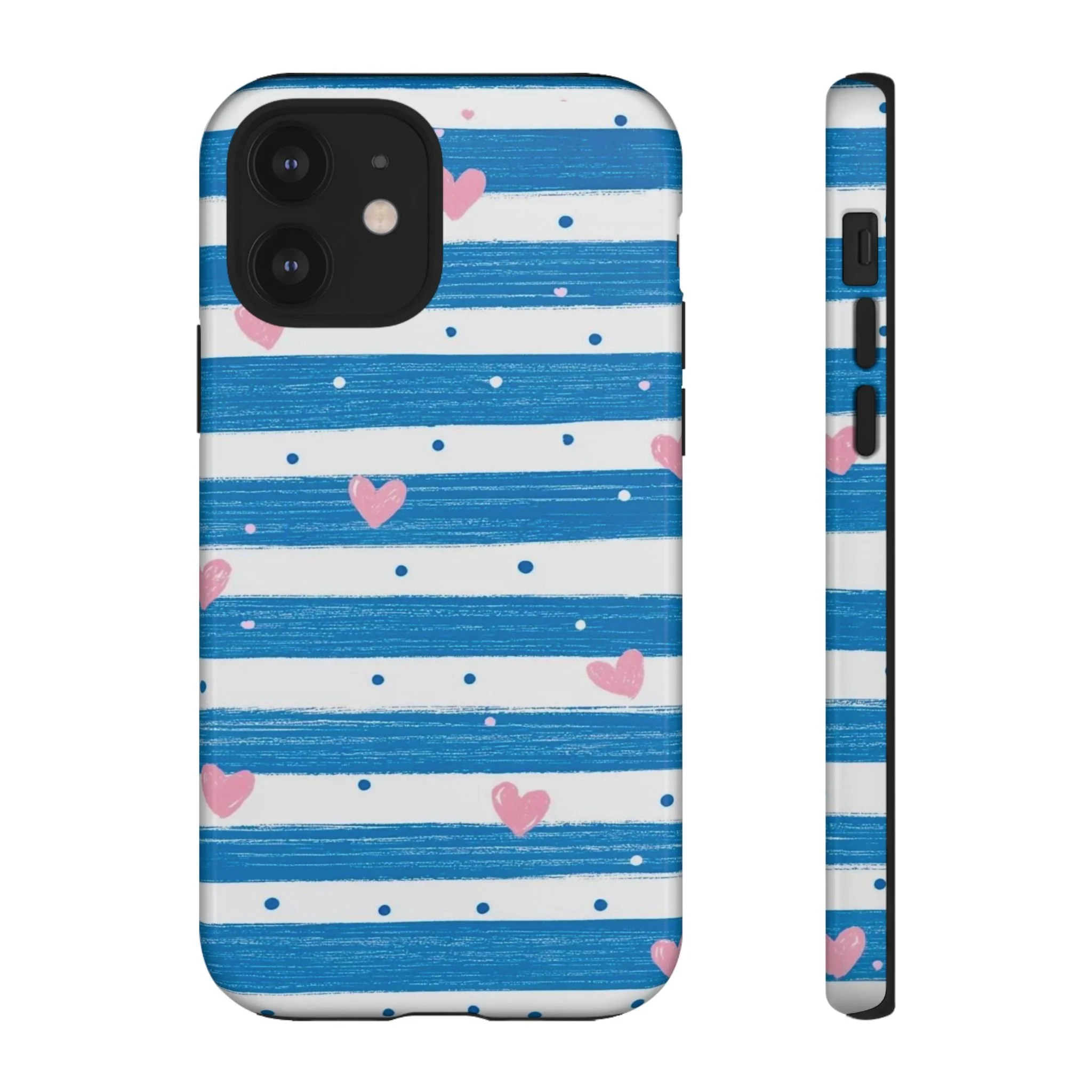 Striped Hearts | Tough Phone Case