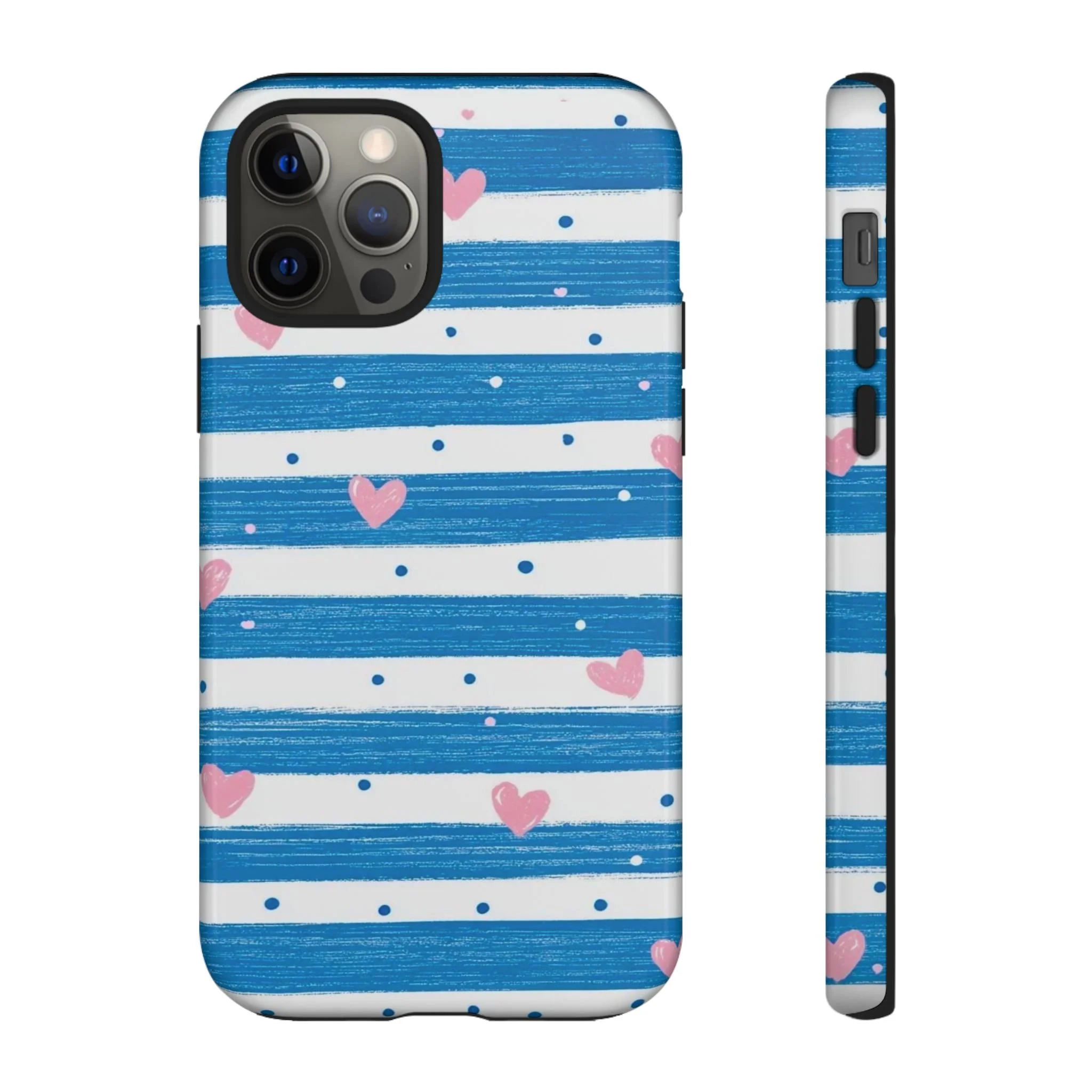 Striped Hearts | Tough Phone Case