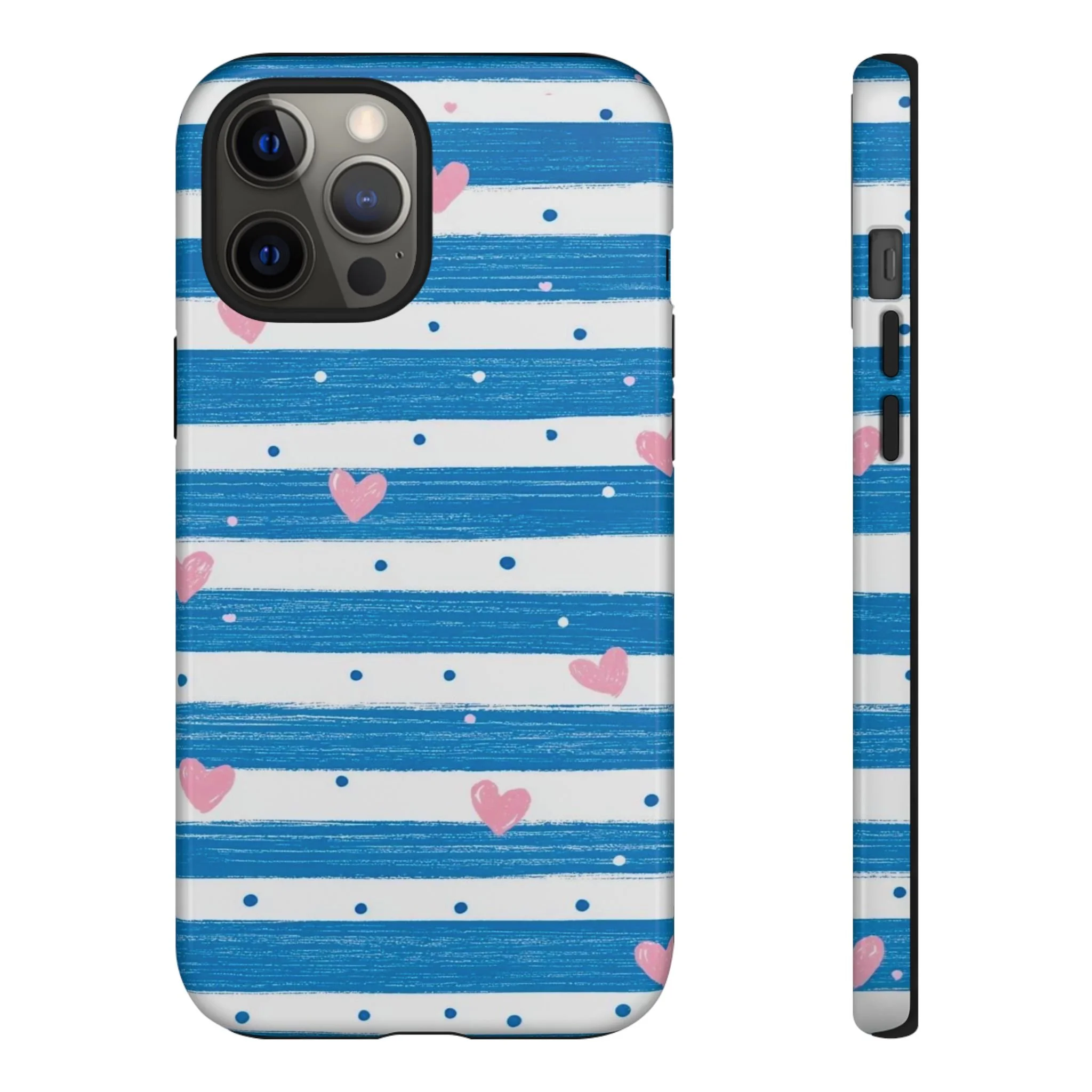 Striped Hearts | Tough Phone Case