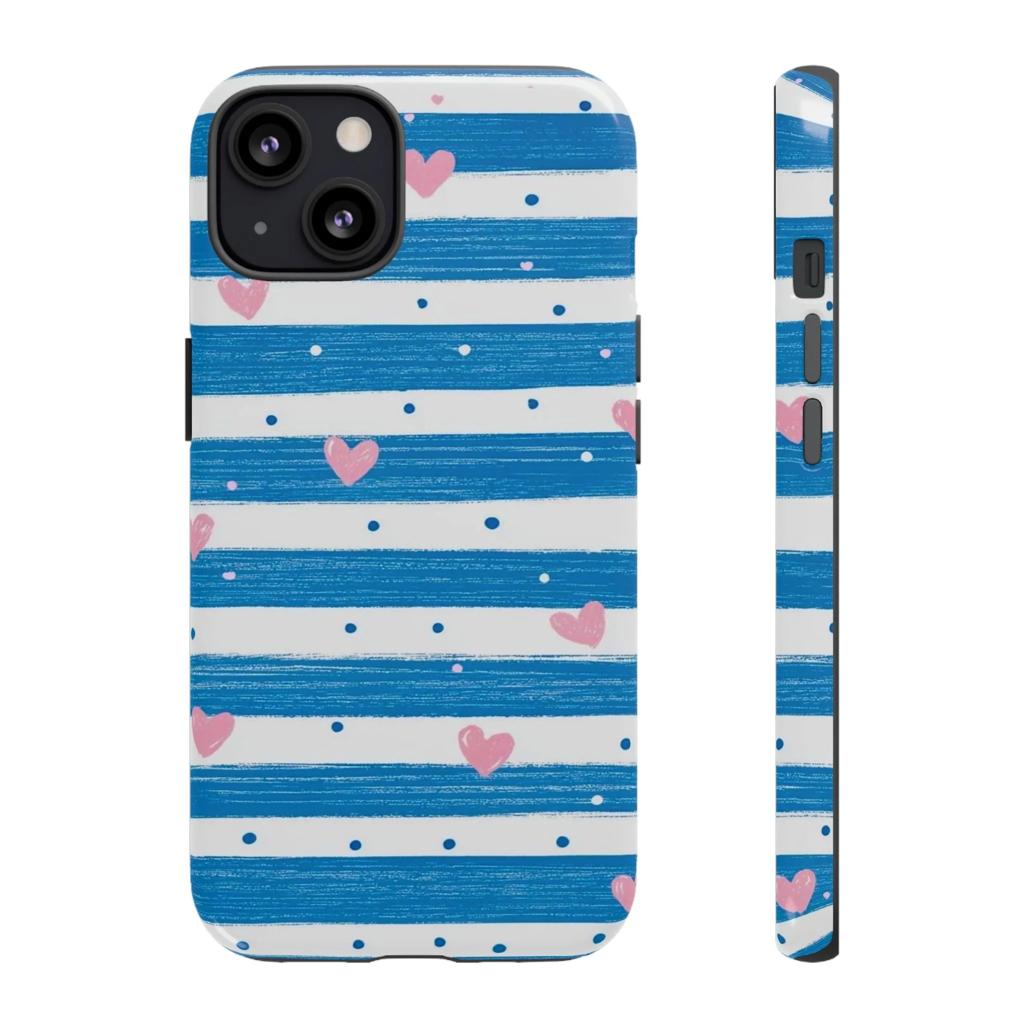 Striped Hearts | Tough Phone Case