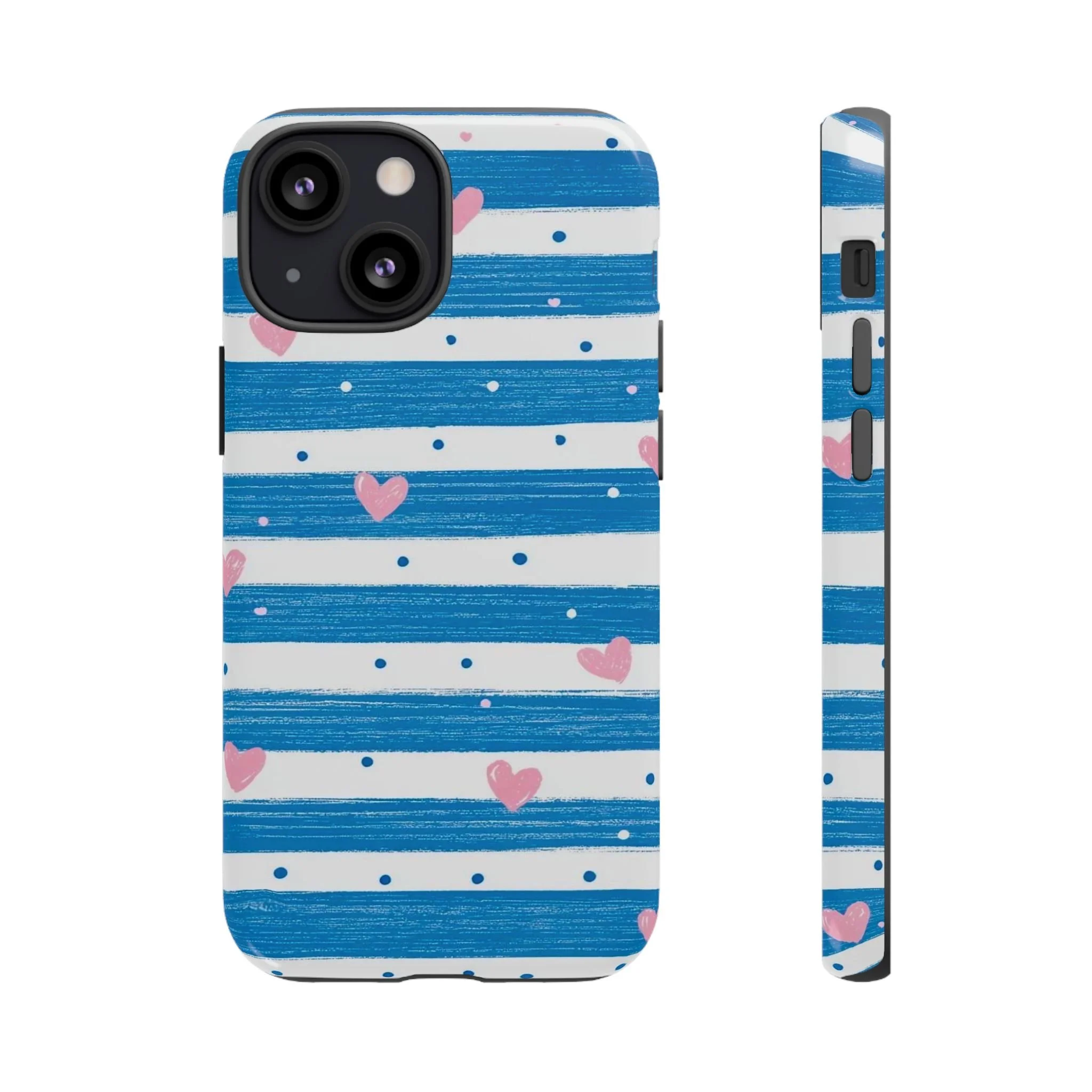 Striped Hearts | Tough Phone Case