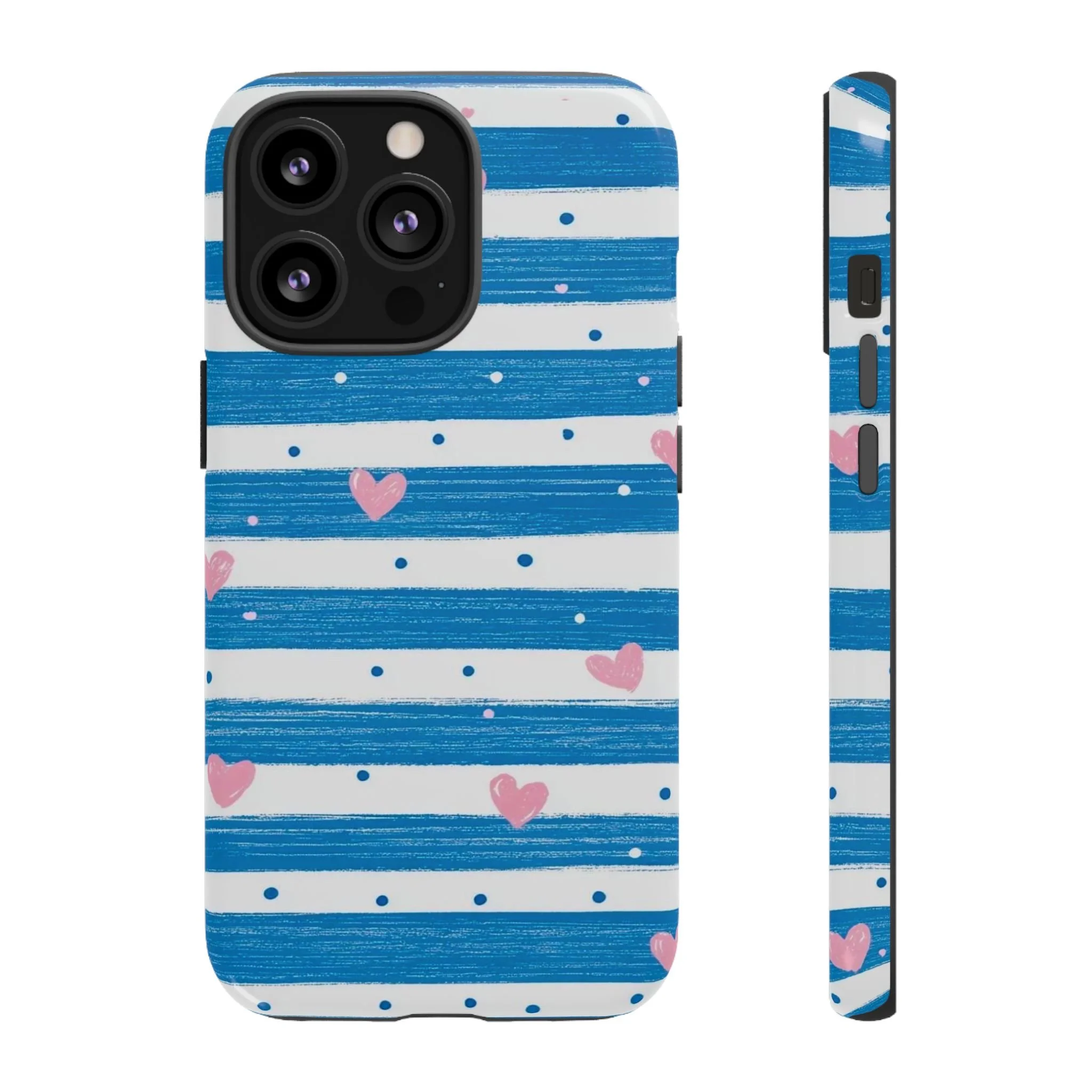 Striped Hearts | Tough Phone Case