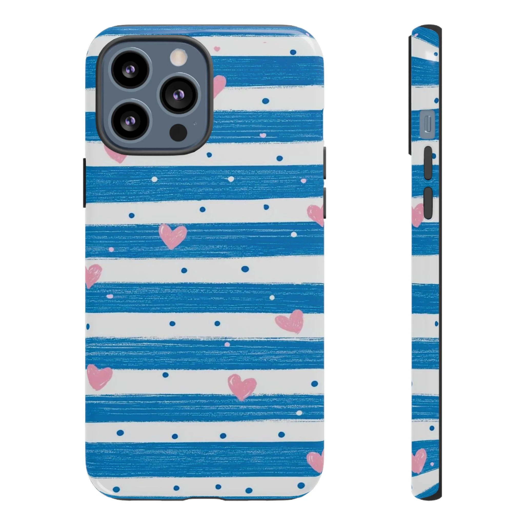 Striped Hearts | Tough Phone Case