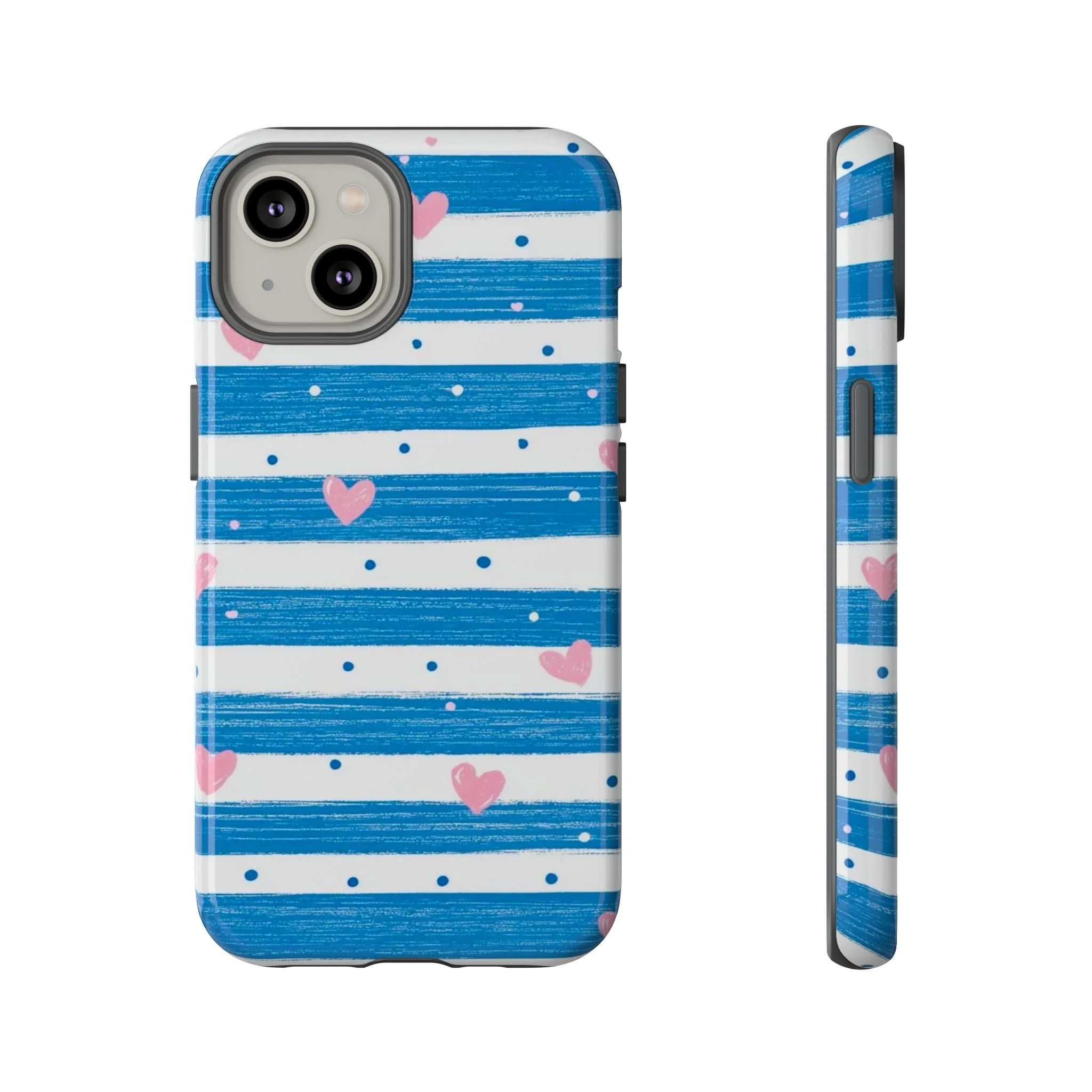 Striped Hearts | Tough Phone Case