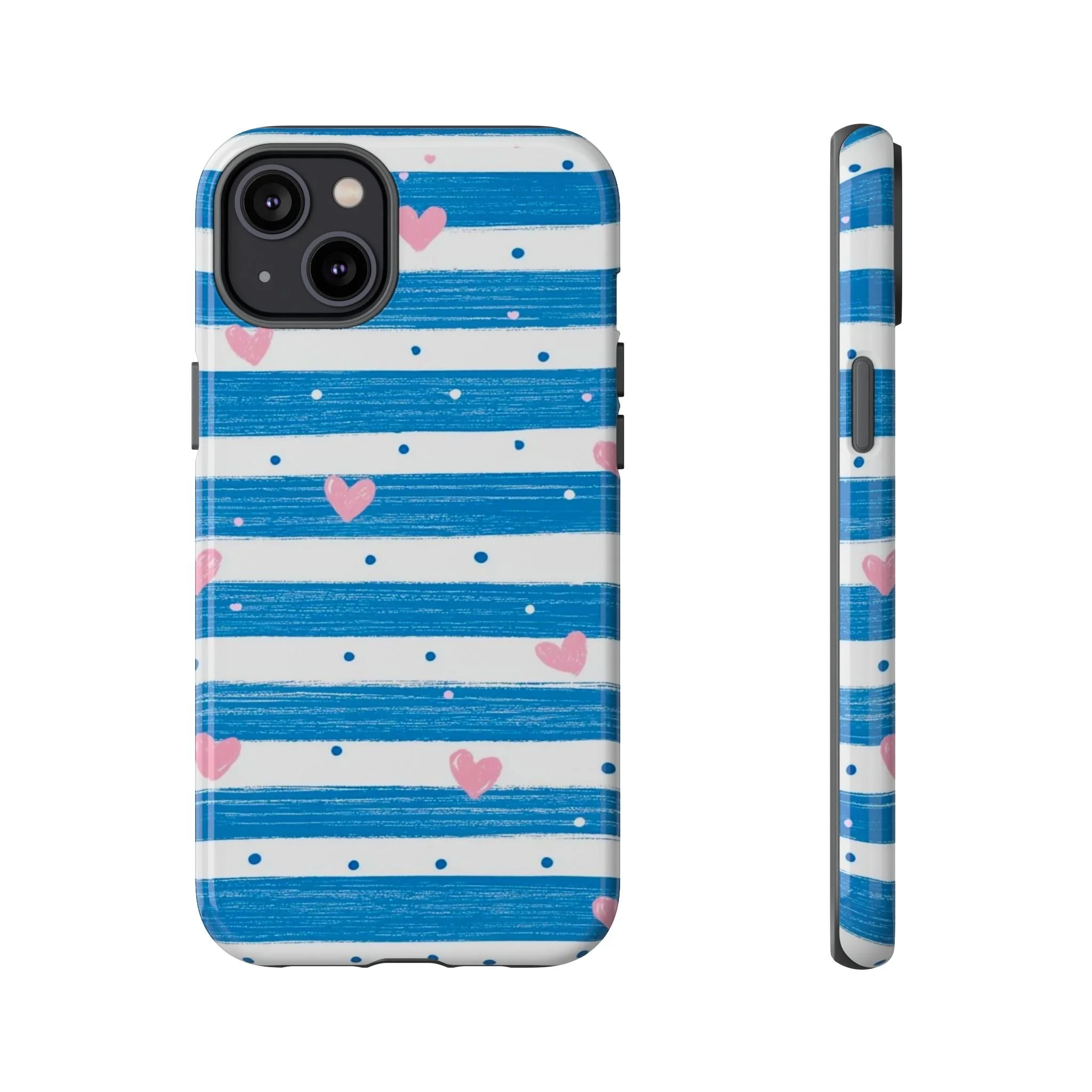 Striped Hearts | Tough Phone Case