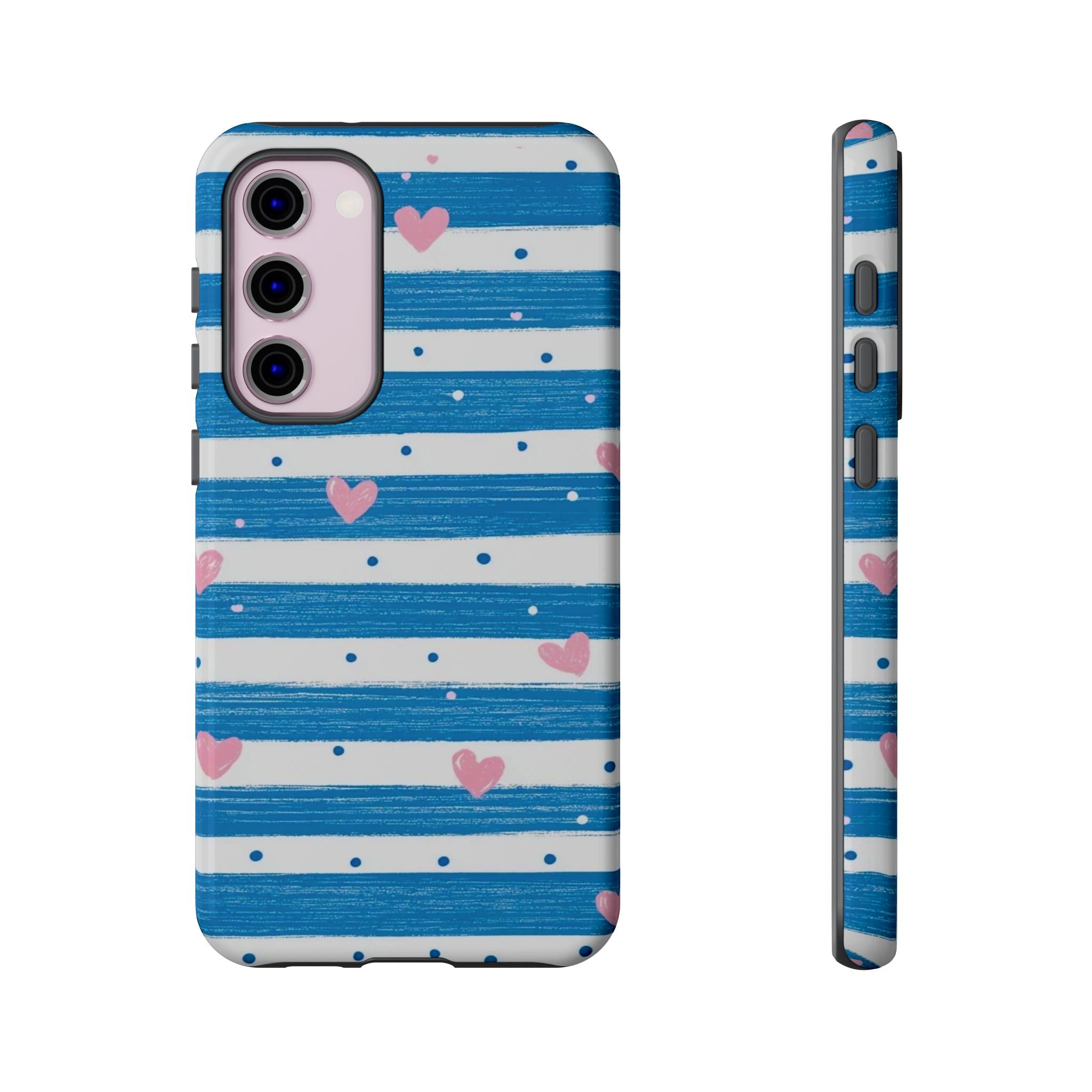 Striped Hearts | Tough Phone Case