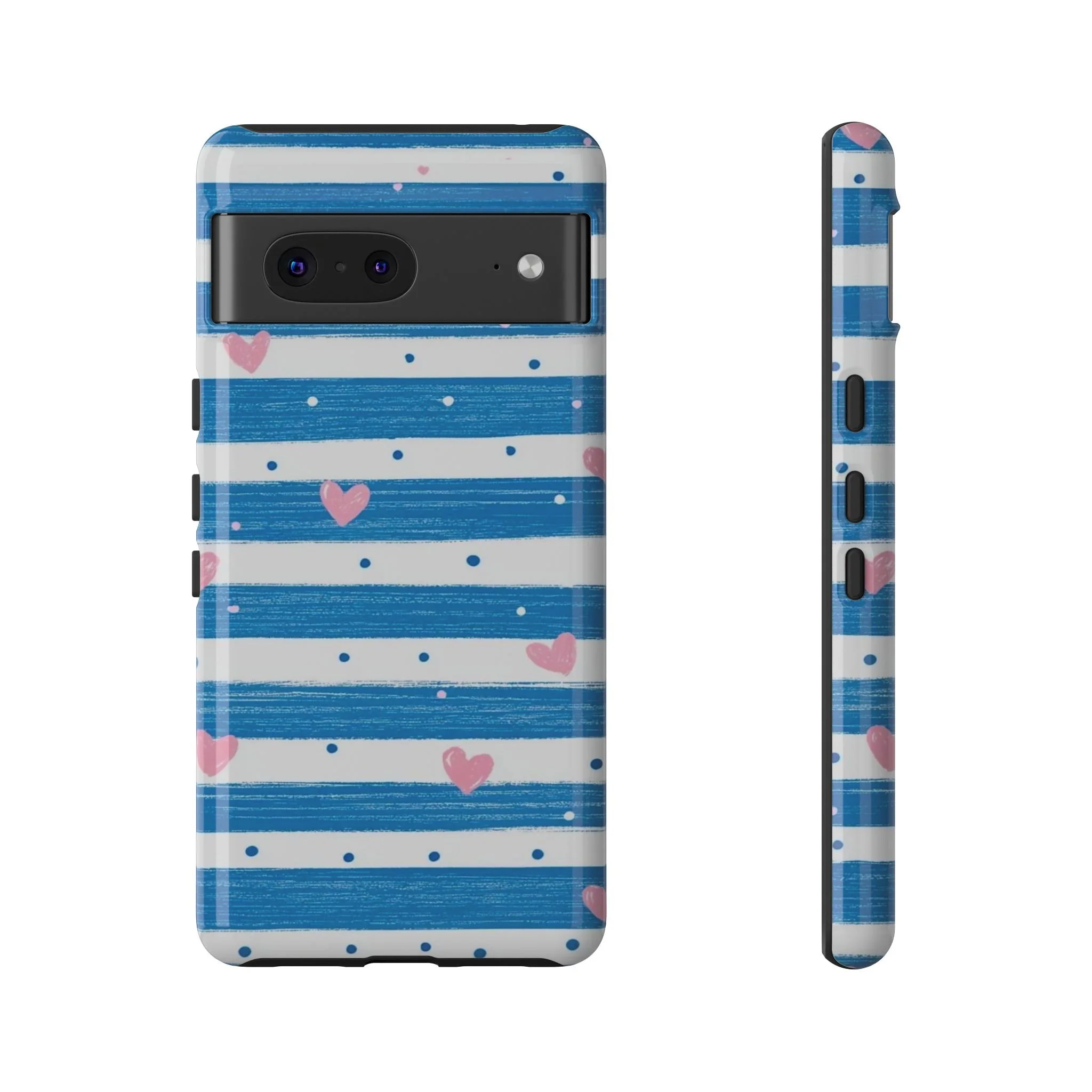 Striped Hearts | Tough Phone Case